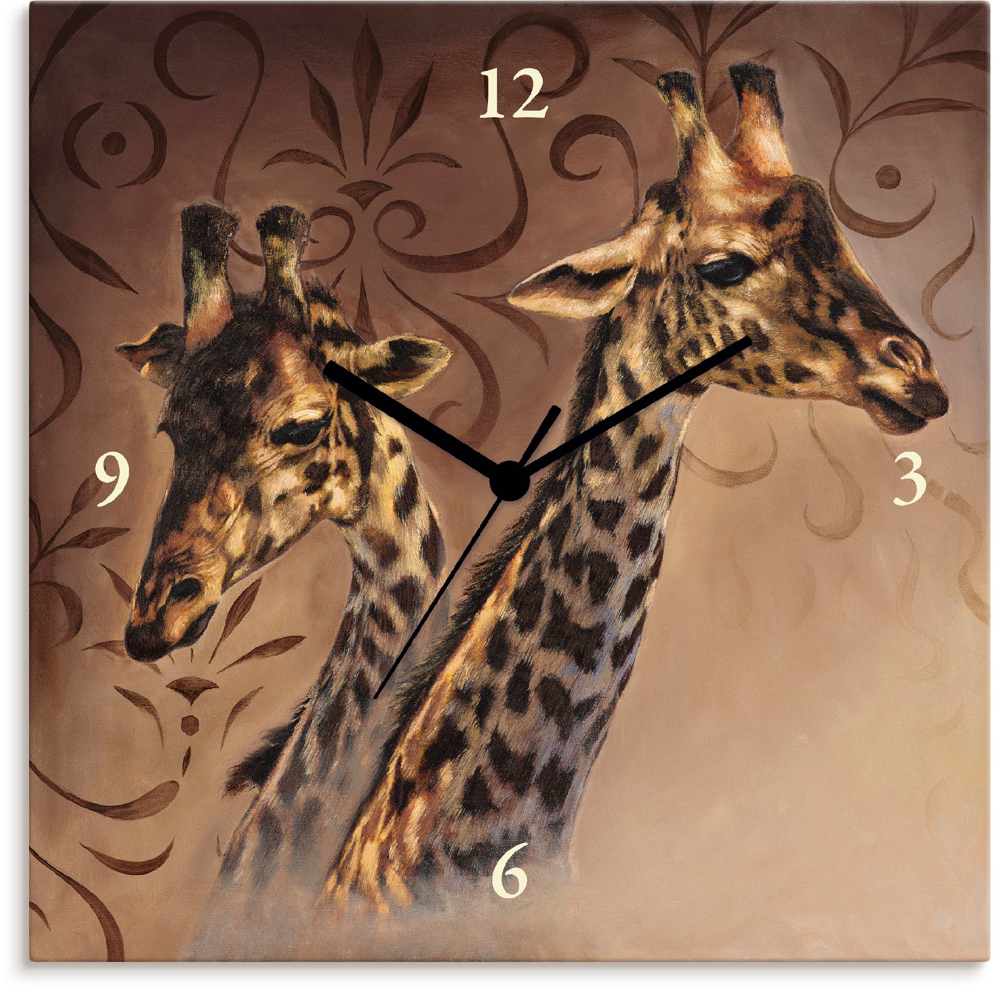 Artland Wanduhr »Giraffen«, wahlweise mit Quarz- oder Funhuhrwerk, lautlos  ohne Tickgeräusche im OTTO Online Shop | Wanduhren