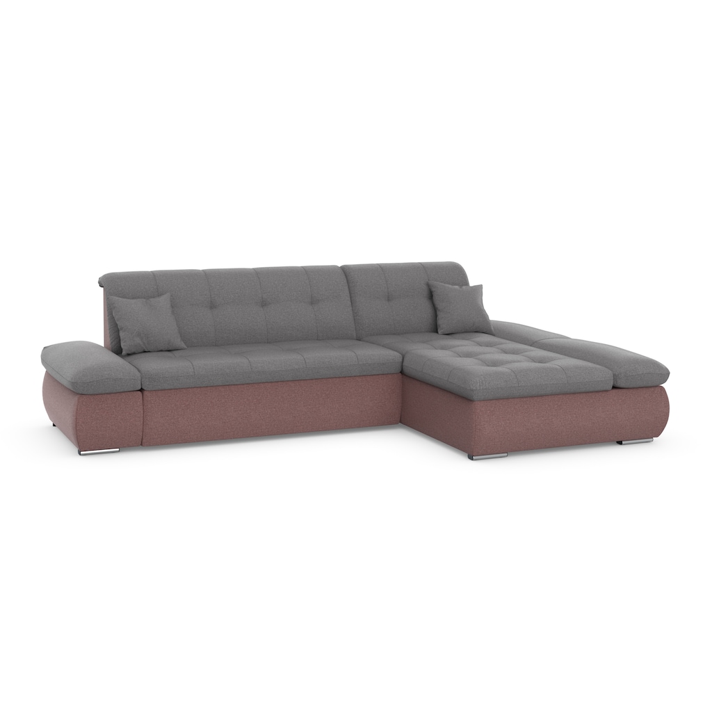 DOMO collection Ecksofa »Moric«, XXL-Format, auch mit Bettfunktion und Armverstellung, auch in Cord