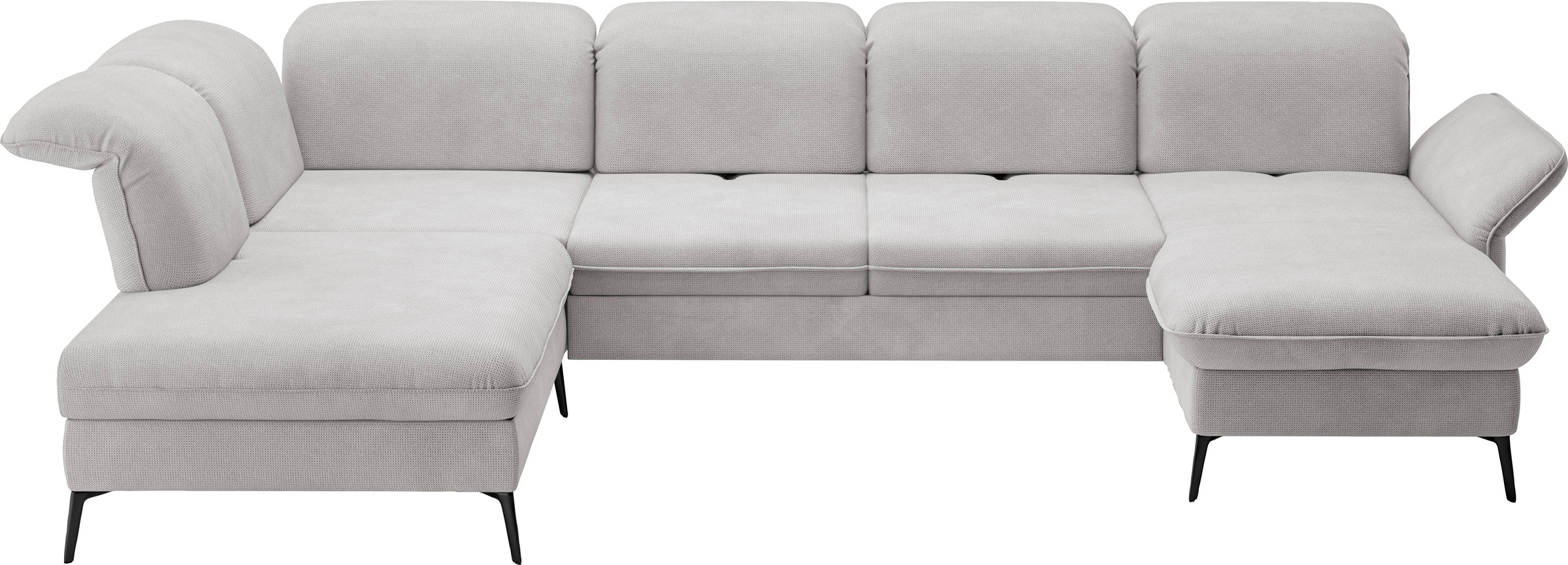 sit&more Wohnlandschaft »Emely, inkl. Sitztiefenverstellung«, wahlweise mit Bettfunktion,Bettkasten,Kopf- & Armteilverstellung