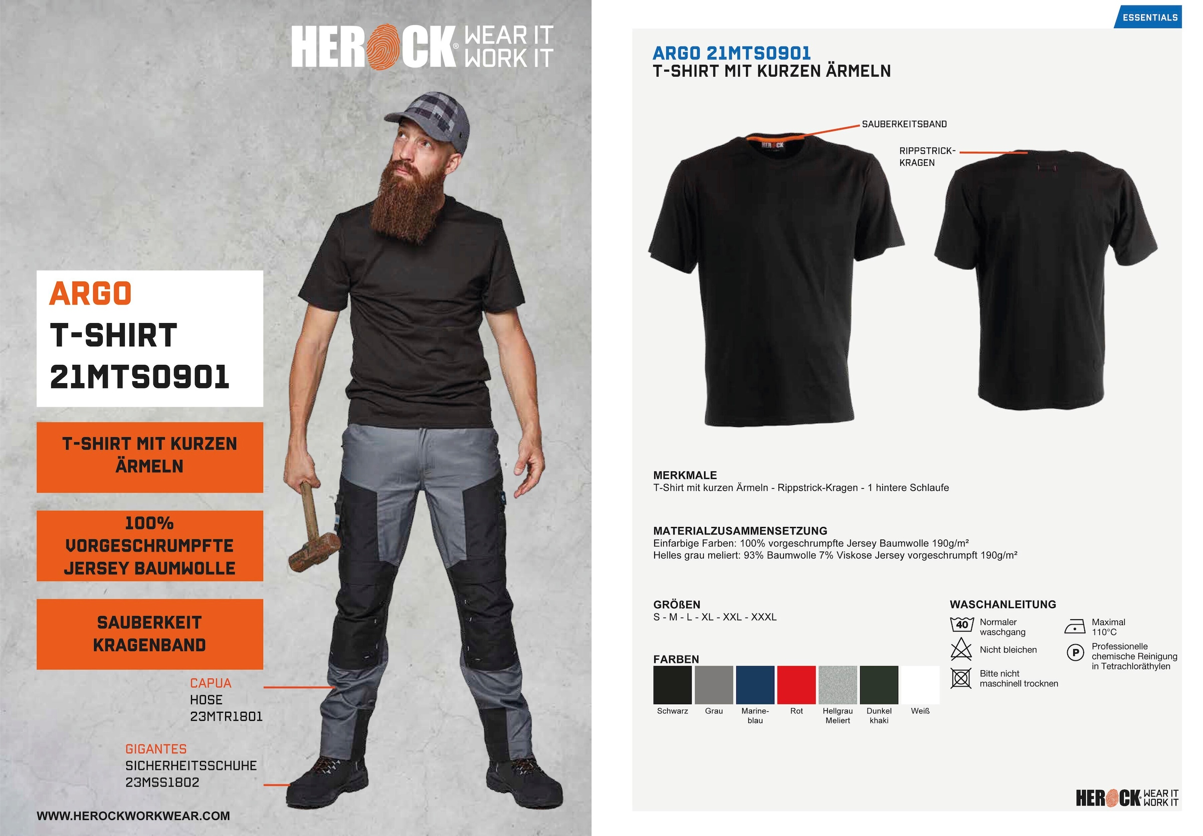 Herock T-Shirt »Argo T-Shirt Kurzärmlig«, kaufen angenehmes 3 mit Ärmel, Rippstrick-Kragen Kurze (Spar-Set, Tragegefühl online bei OTTO tlg.)
