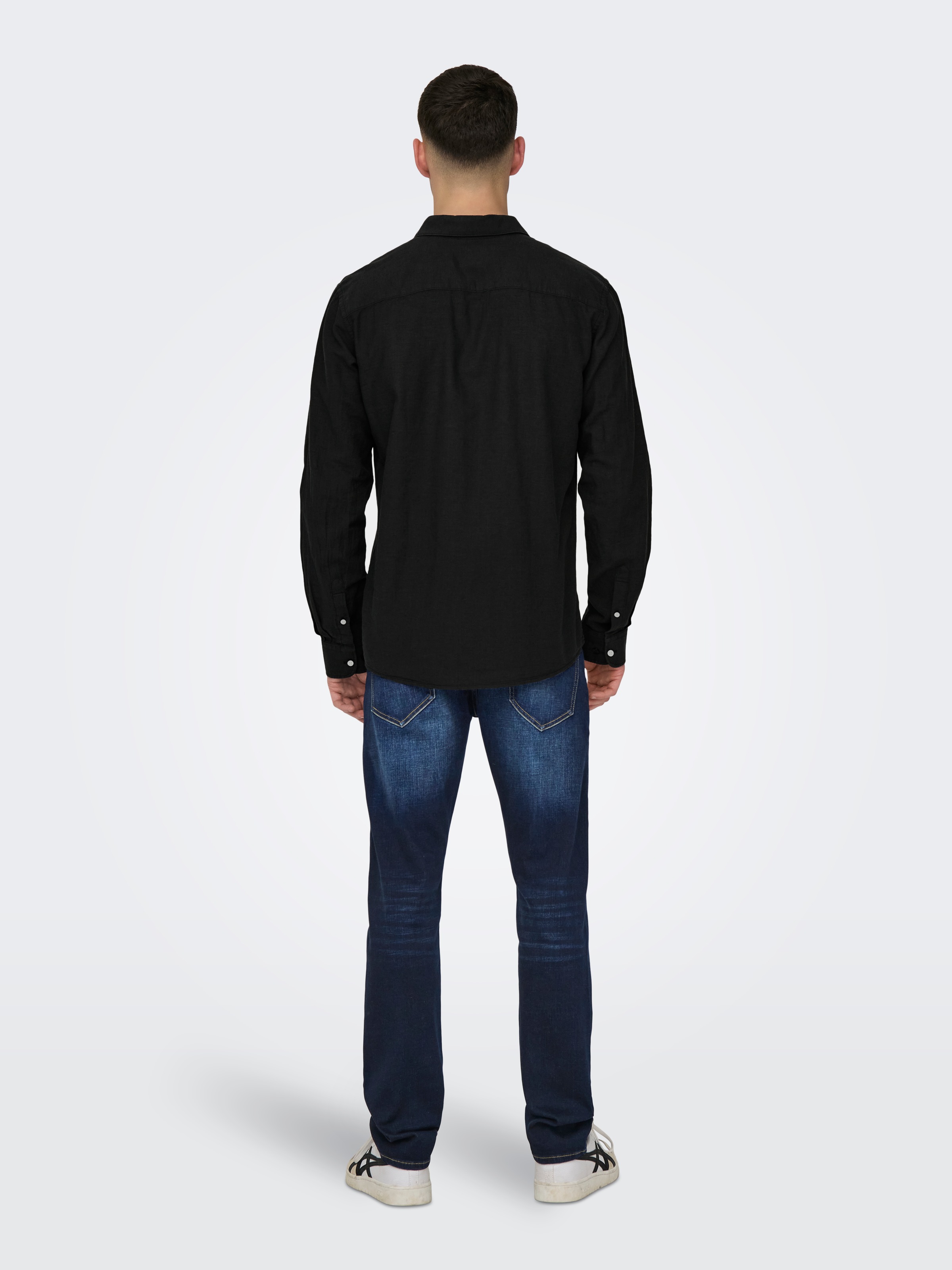 ONLY & SONS Langarmhemd »ONSCAIDEN LS SOLID LINEN SHIRT NOOS«