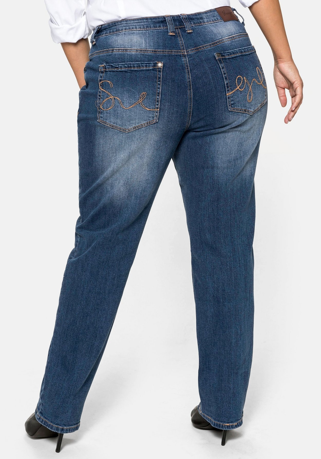 Sheego Stretch-Jeans »Shaping-Jeans Bauch-weg-Effekt«, Bauch-weg-Effekt