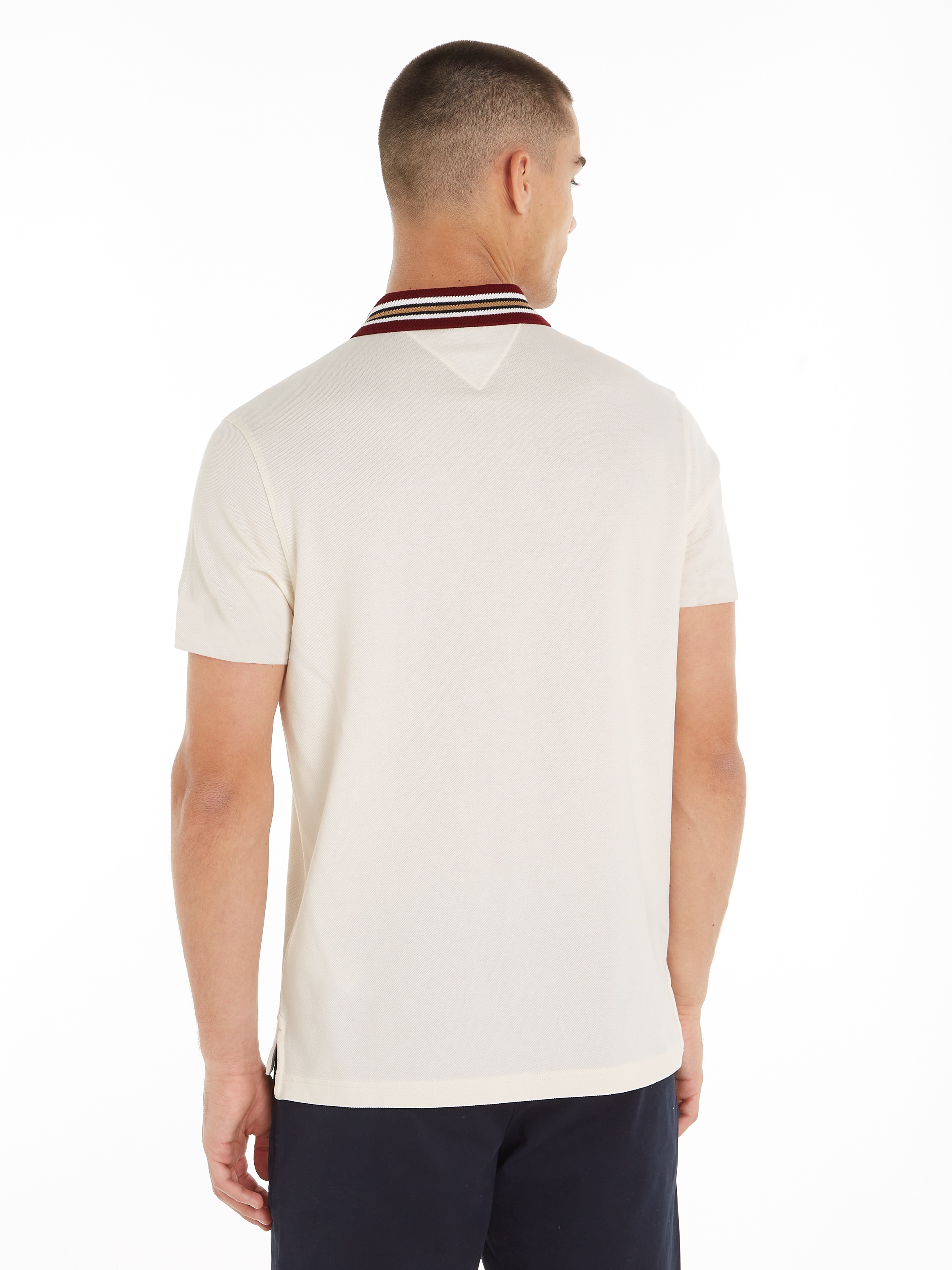 Tommy Hilfiger Poloshirt »GIFTING POLO RWB COLLAR REG POLO«, Streifen an Kragen und Bündchen