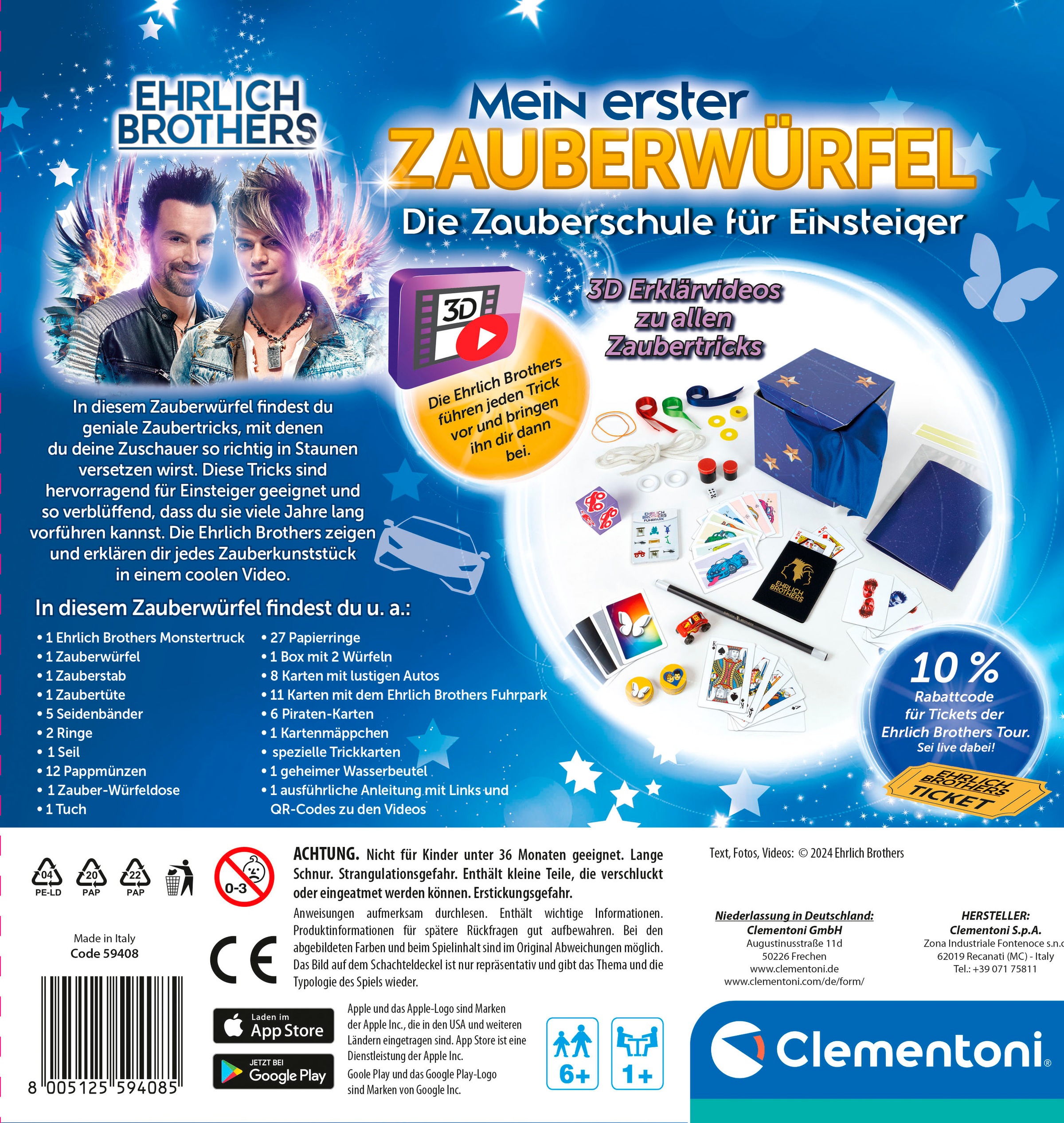 Clementoni® Zauberkasten »Ehrlich Brothers, Mein erster Zauberwürfel«, Made in Europe
