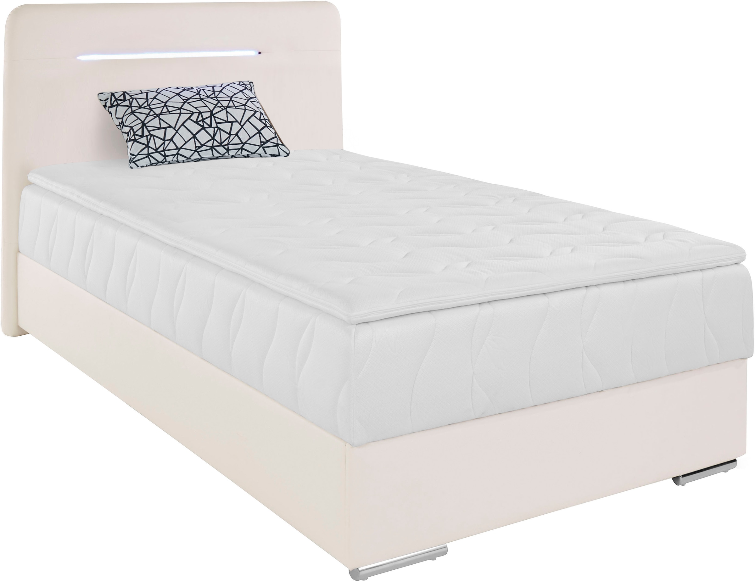 COTTA Boxbett »Lighstar«, inklusive LED-Beleuchtung, Topper, Bettkasten und Zierkissen