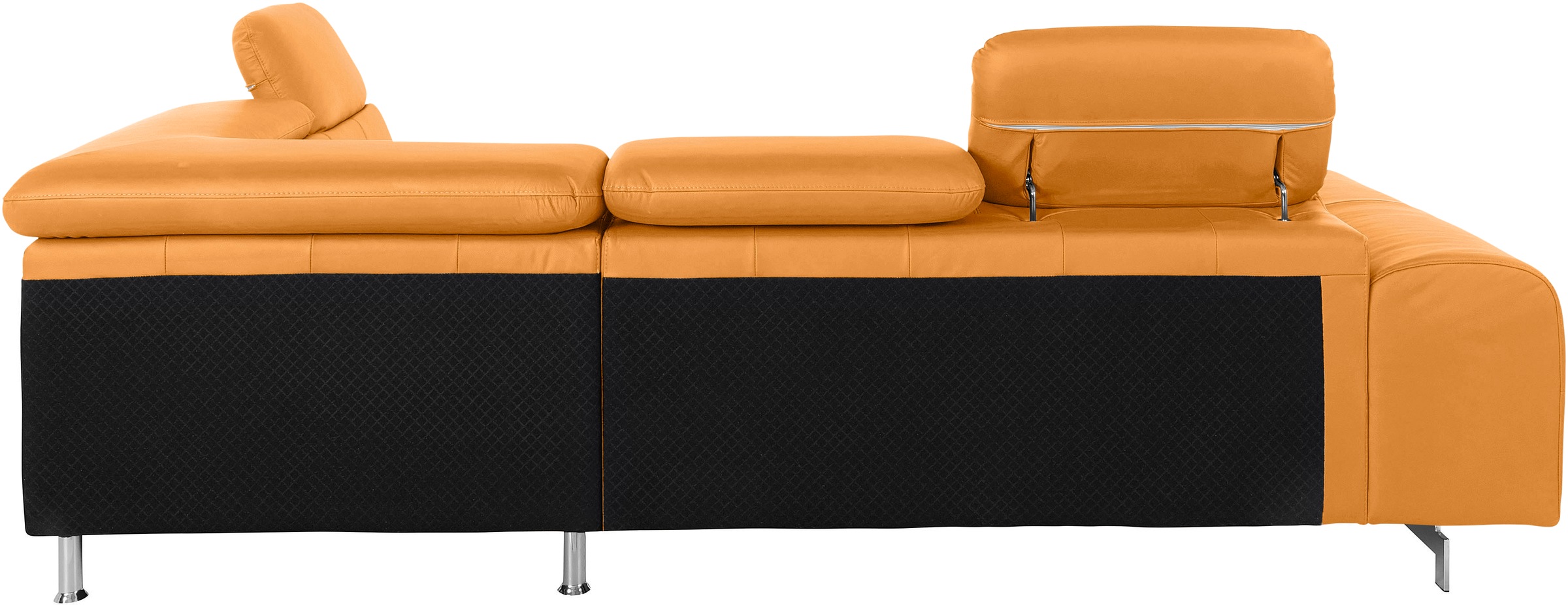 COTTA Ecksofa »Chef L-Form«, mit Kopfteilverstellung, edle Metallkufen, wahlweise mit Bettfunktion