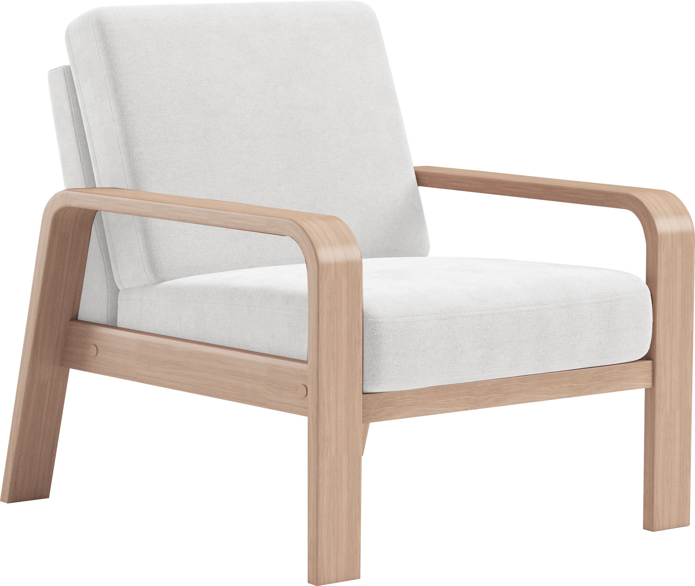 sit&more Sessel »Kolding«, Armlehnen aus Buchenholz in natur, verschiedene Bezüge und Farben