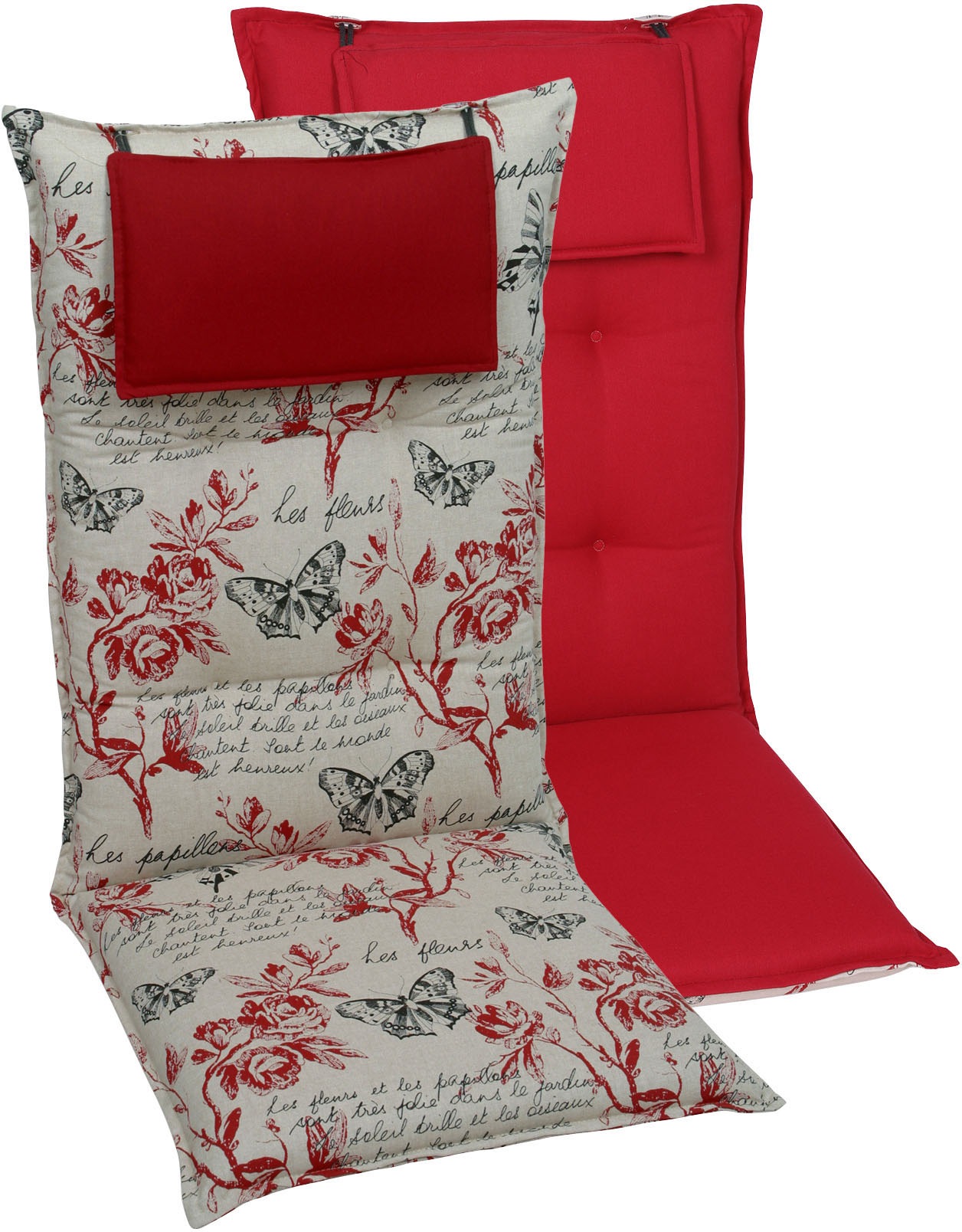 GO-DE Hochlehnerauflage beige