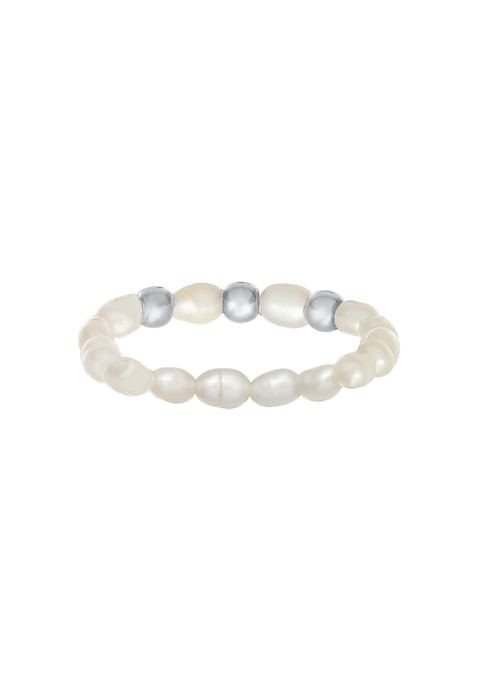 Elli Perlenring »Ring Süßwasserperlen Beads 925 Silber vergoldet«