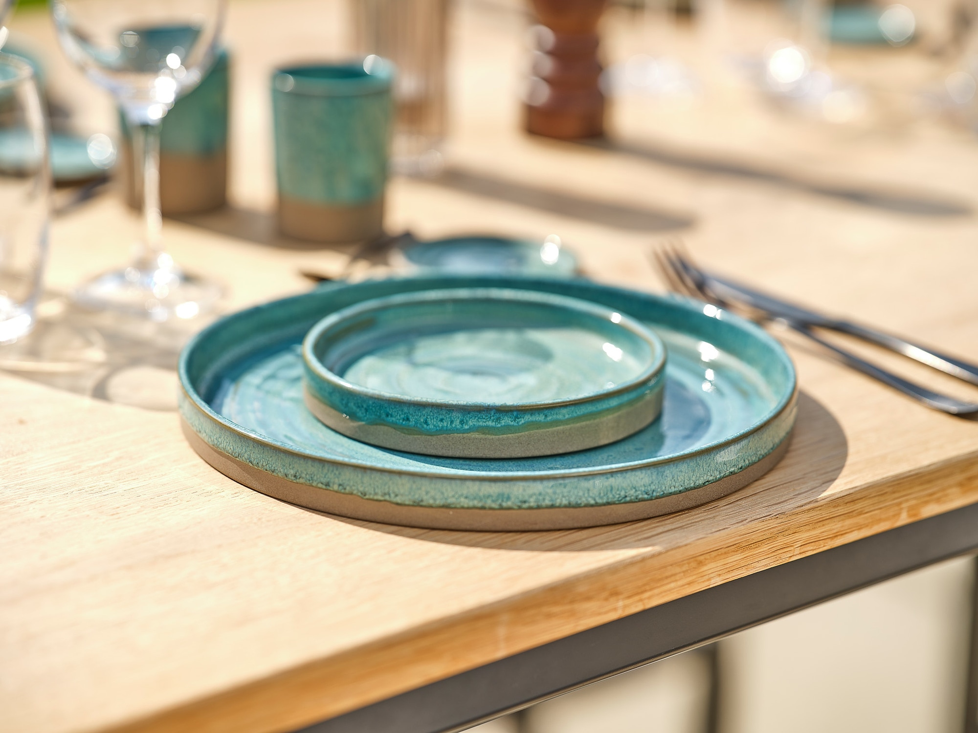 Cosy & Trendy Geschirr-Set »Basalt, Geschirr, 9-tlg.« Steinzeug, für 6 Personen, rund, spülmaschinengeeignet