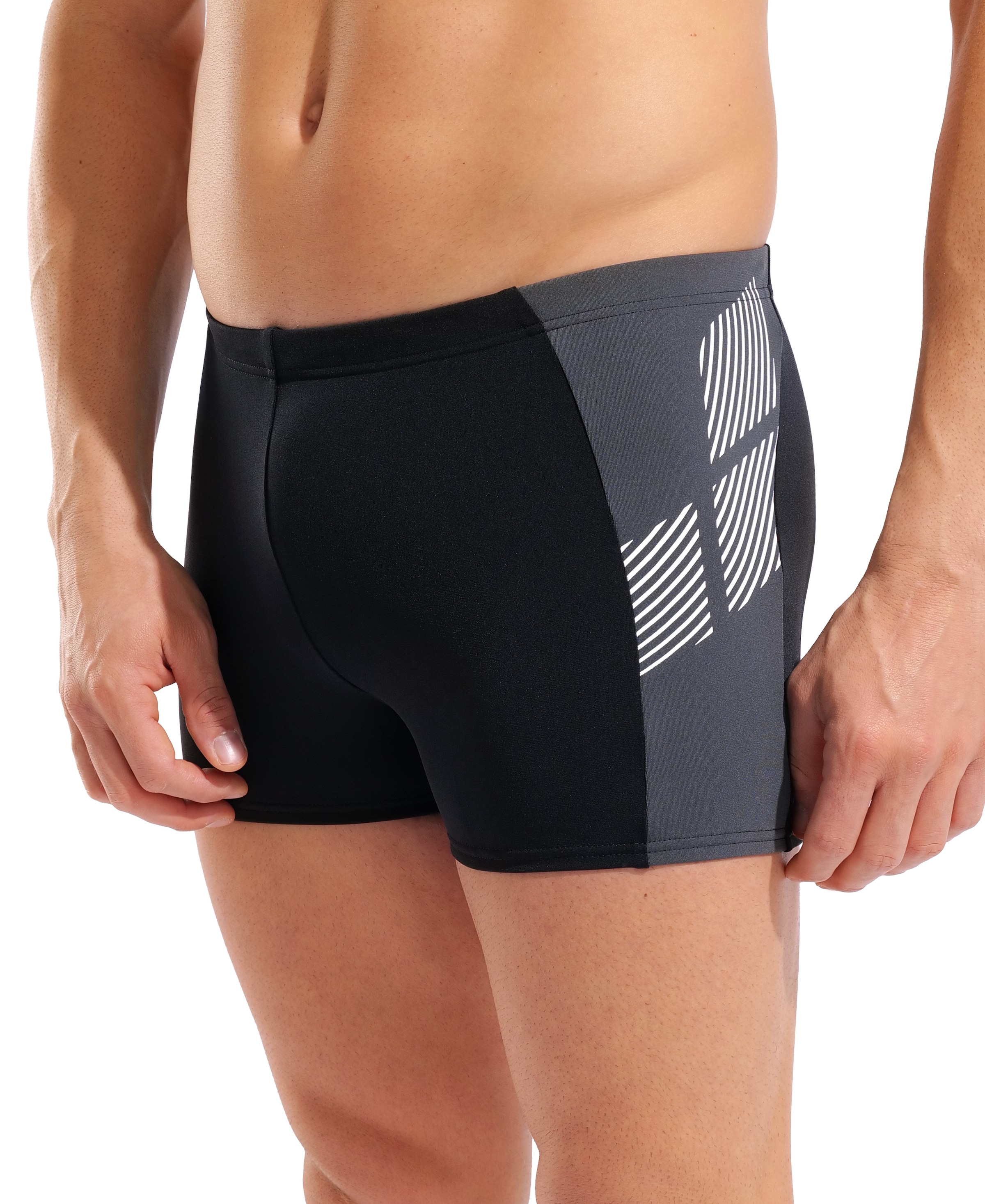 Arena Badeshorts »M ARENA PRINTED SPLICE SWIM SHORT« für Wettkampfschwimmer und regelmäßige Schwimmer, schnelltrocknend