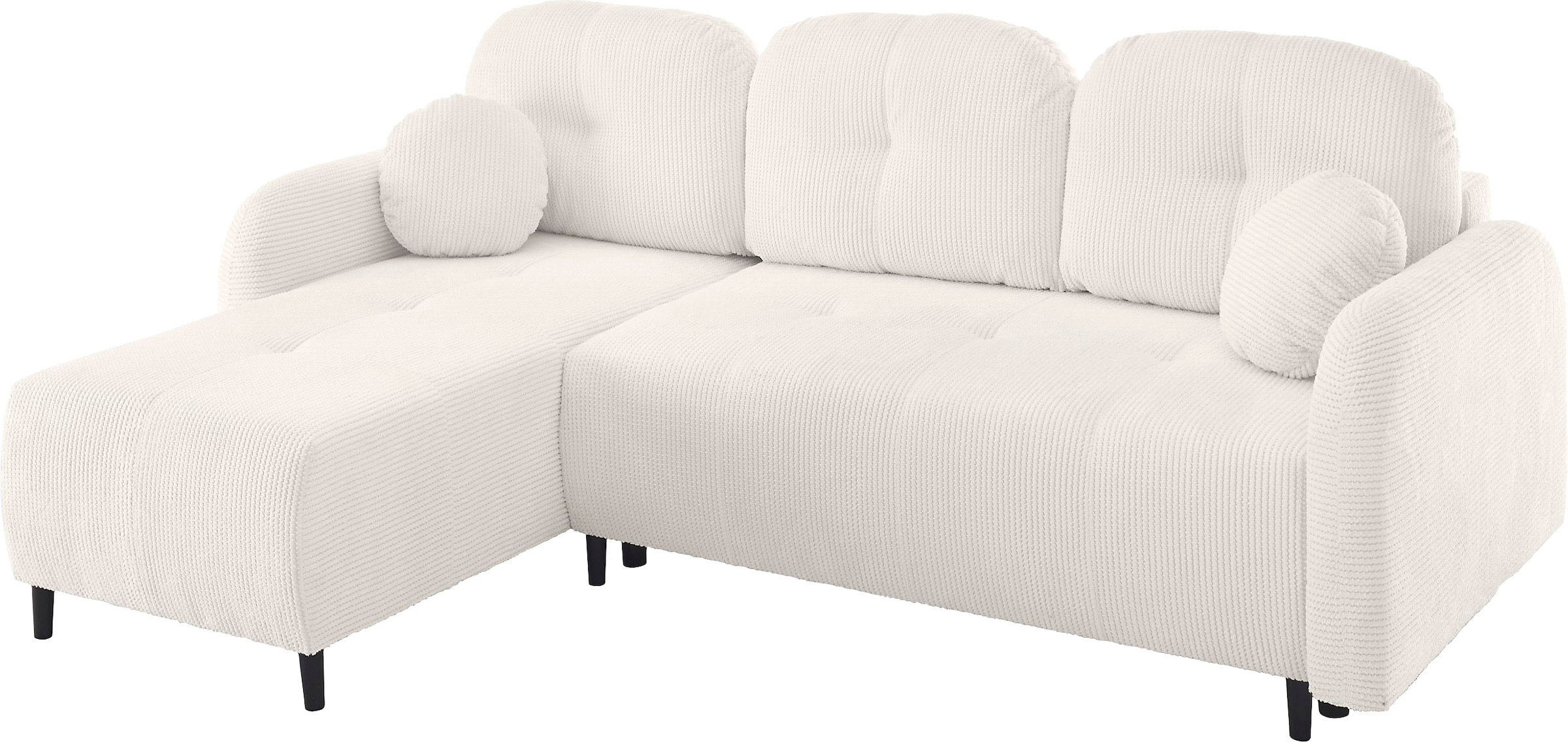 Leonique Ecksofa »BLAISE«, mit Bett-Funktion (Liegefläche 140/200 cm), Zier- und Rückenkissen