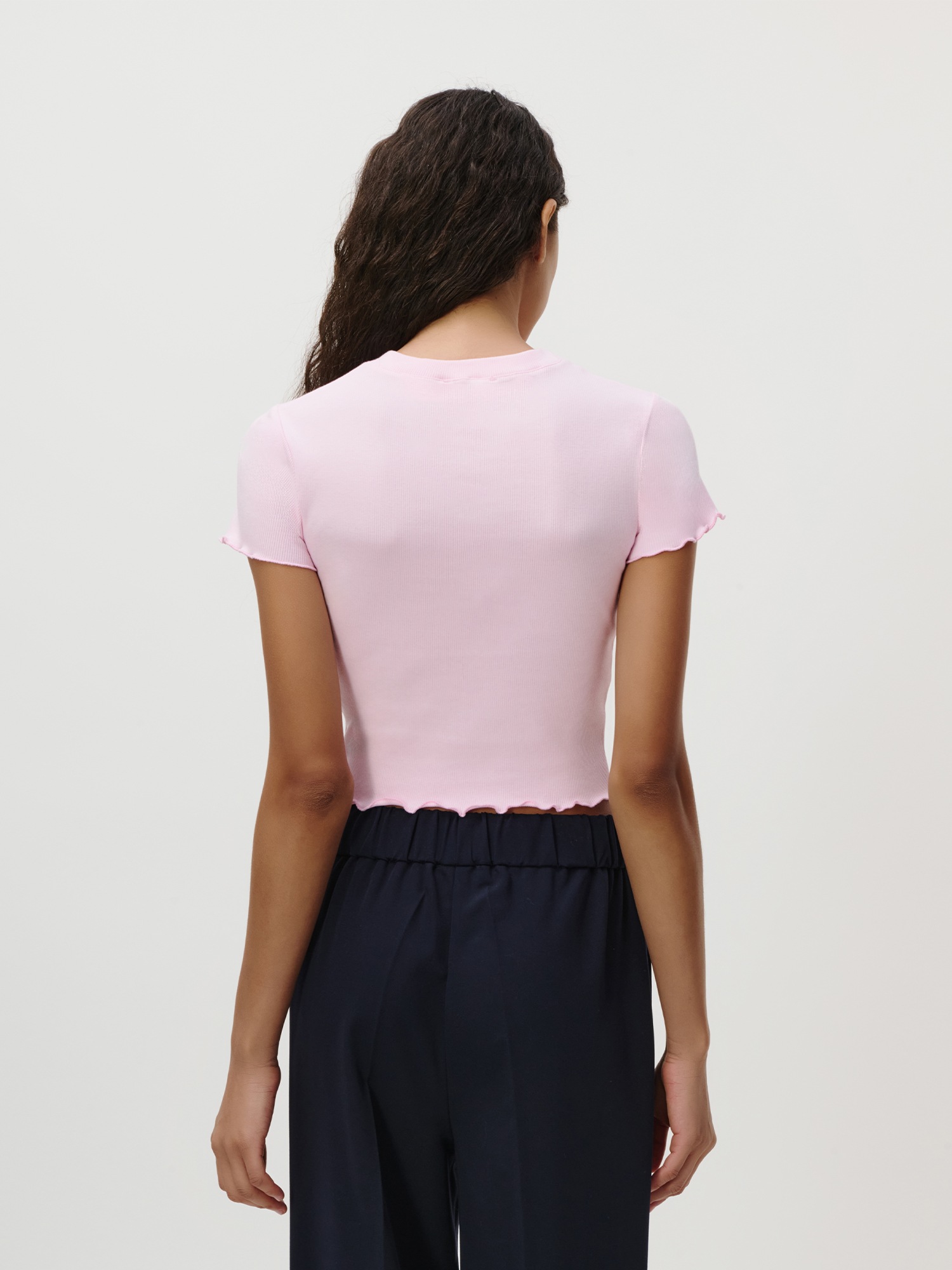 LeGer T-Shirt »Teresa, LeGer by Lena Gercke« mit Rippstruktur, kurze Form, slim fit