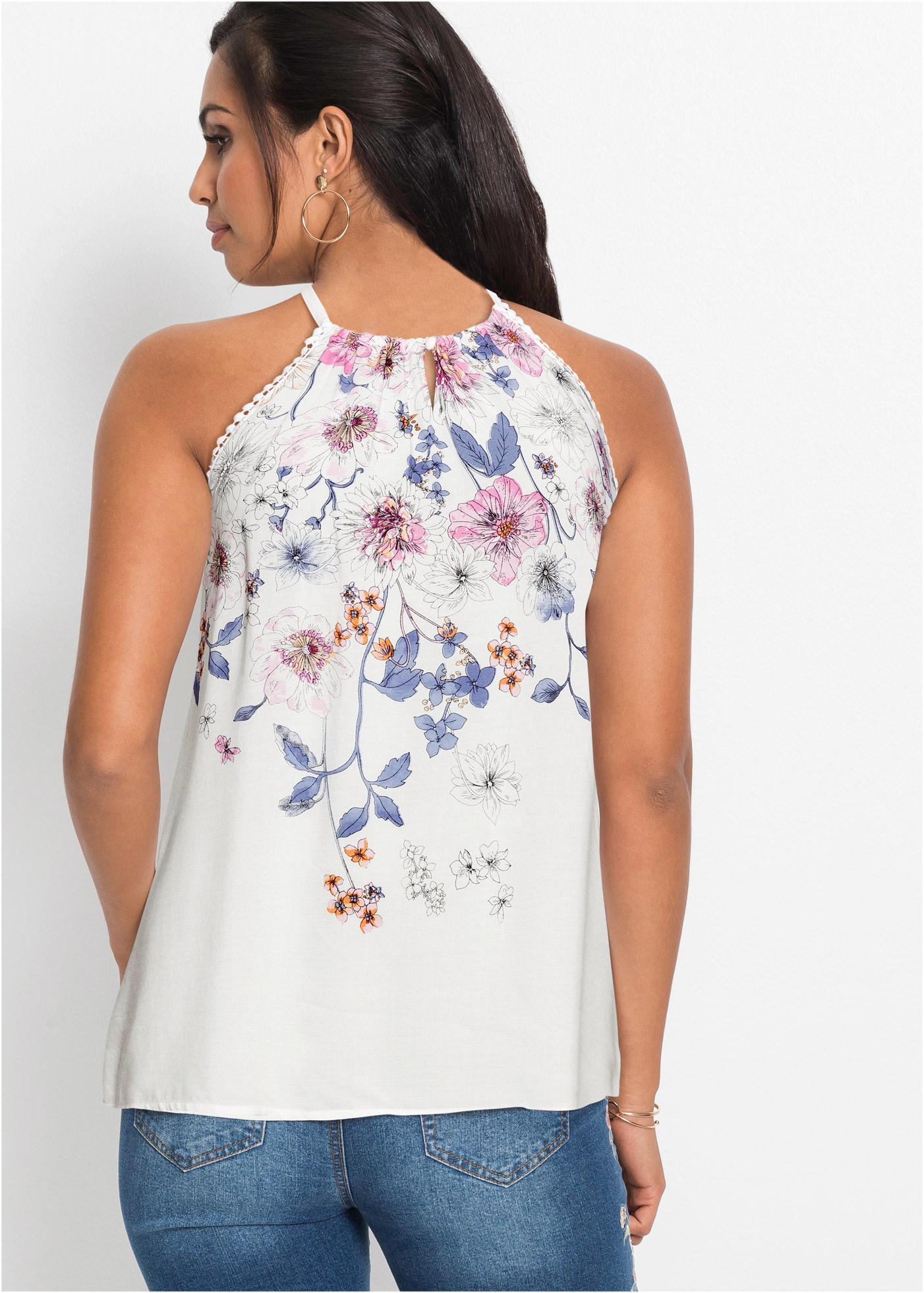 bonprix Blusentop 1 A-Linien-Passform, aus Viskose, ärmellos