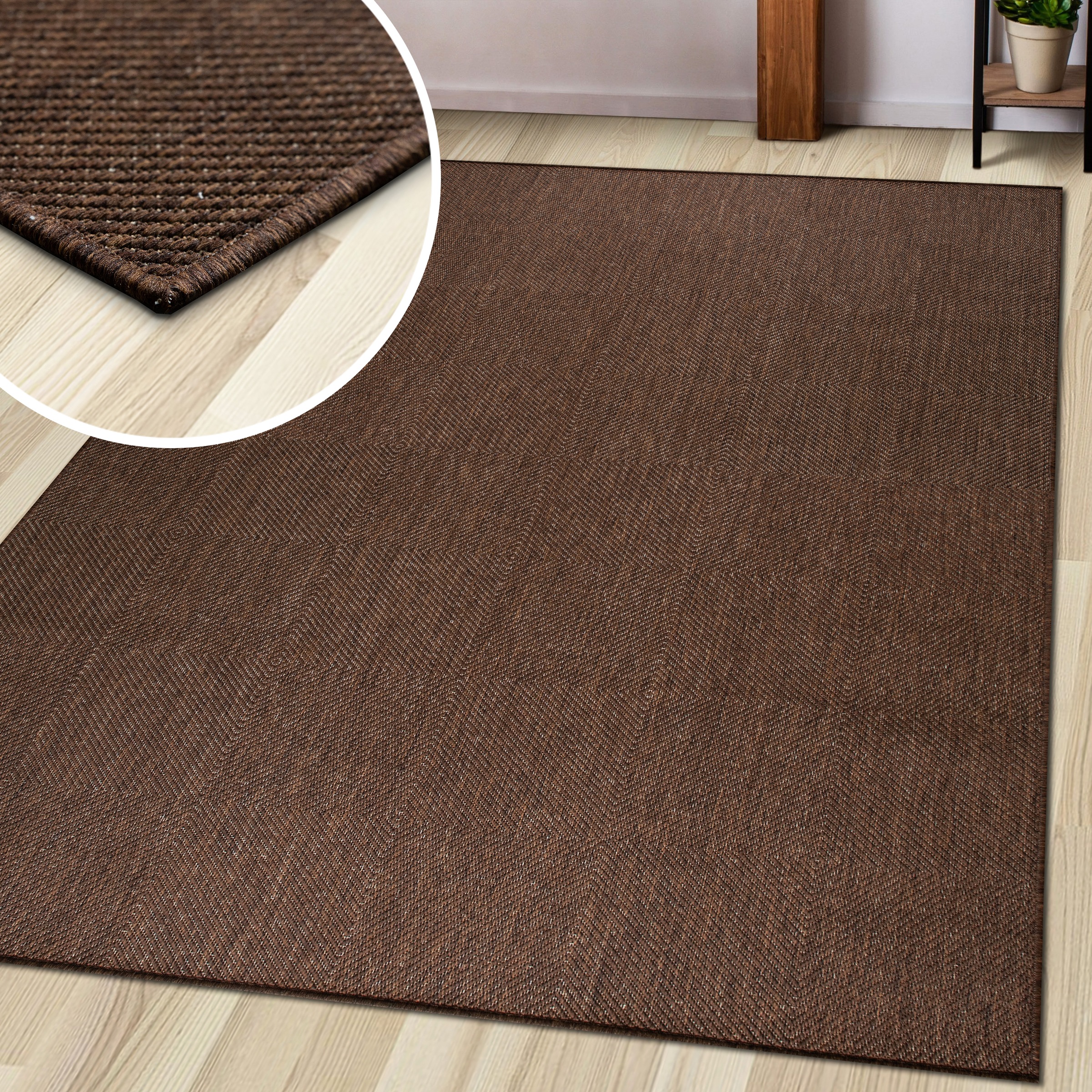 my home Teppich »Anna, auch als Läufer erhältlich«, rechteckig, 3 mm Höhe, In- und Outdoor geeignet, Sisal-Optik, Wetterfest & UV-beständig