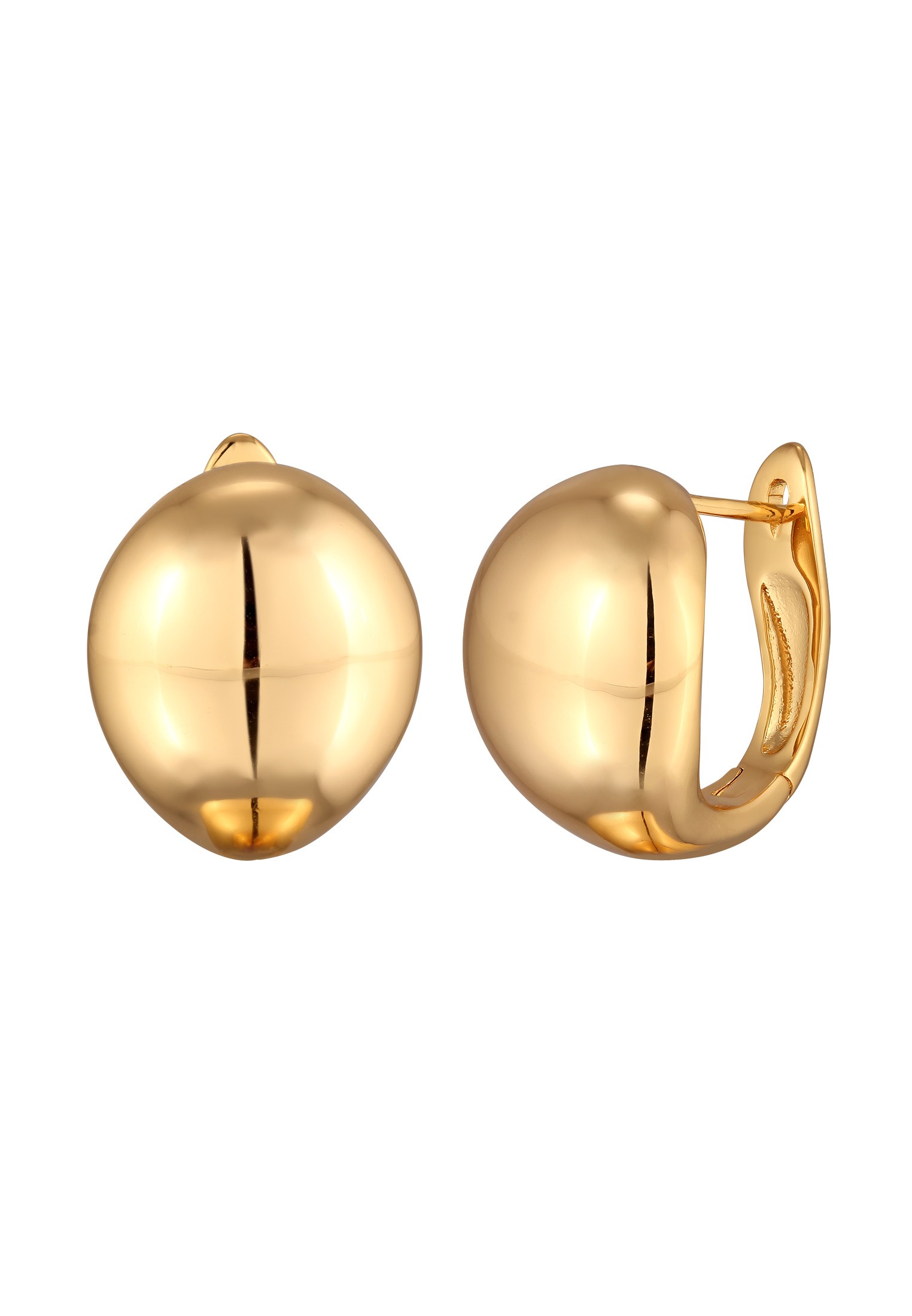 Elli Paar Creolen »Ohrringe Creolen Scharniercreolen Chunky Look Goldfarben«
