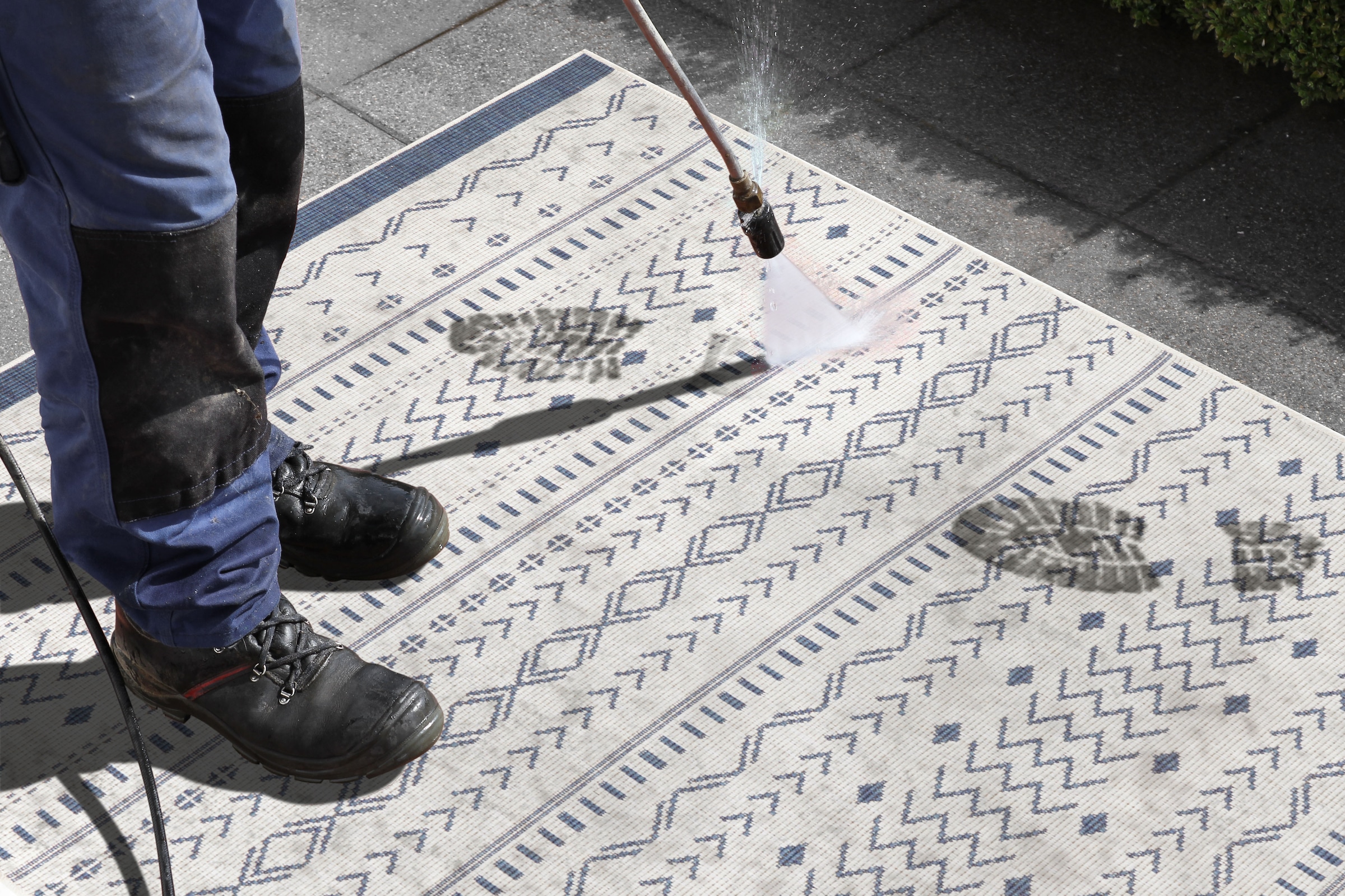 NORTHRUGS Teppich »Kuba Wendeteppich«, rechteckig, 5 mm Höhe, In-& Outdoor, Wetterfest, Balkon, Läufer, Wohnzimmer, Wasserfest