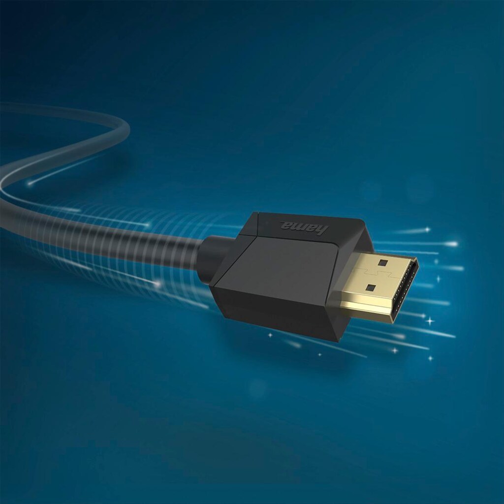 Hama HDMI-Kabel »Ultra High Speed HDMI™-Kabel, Stecker - Stecker, 8K, 2m, vergoldet«, HDMI, 200 cm