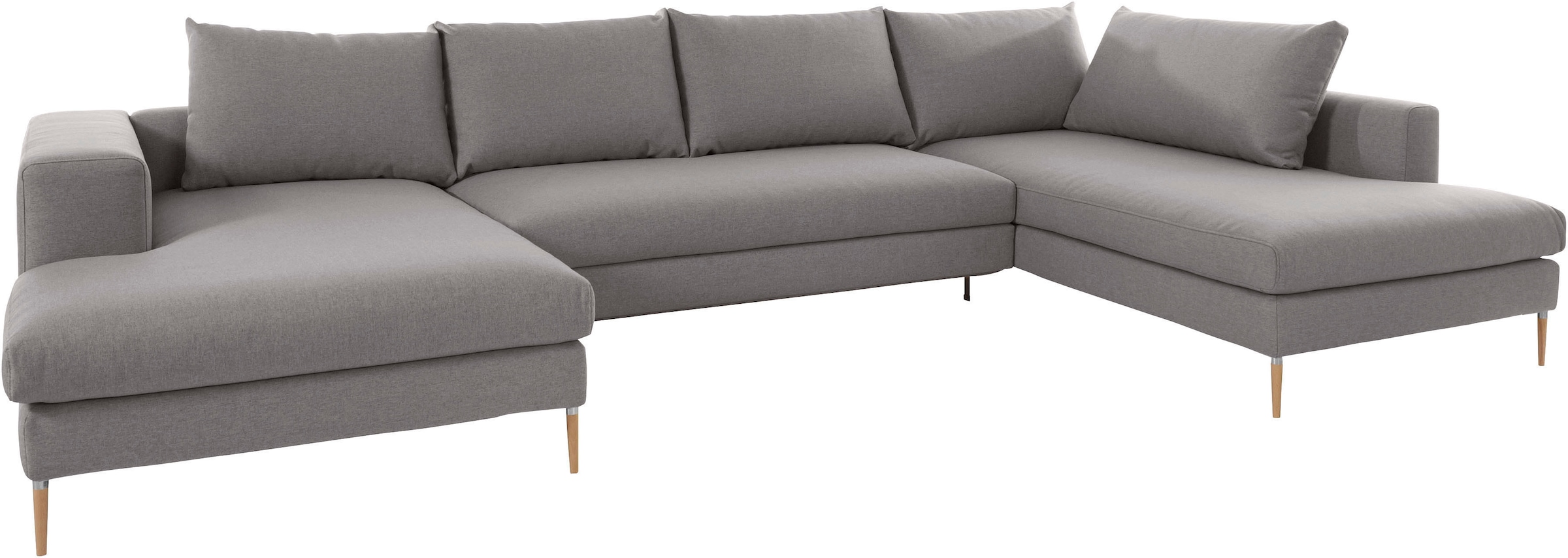 OTTO products Wohnlandschaft »Finnja, viel Platz, wahlweise Bettfunktion und Bettkasten, U-Form«