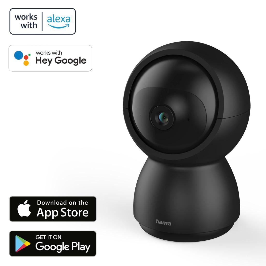 Hama Smart Home Kamera »WLAN Kamera Indoor (App, kabellos, schwenkbar, Bewegungsmelder, Live)«, Innenbereich