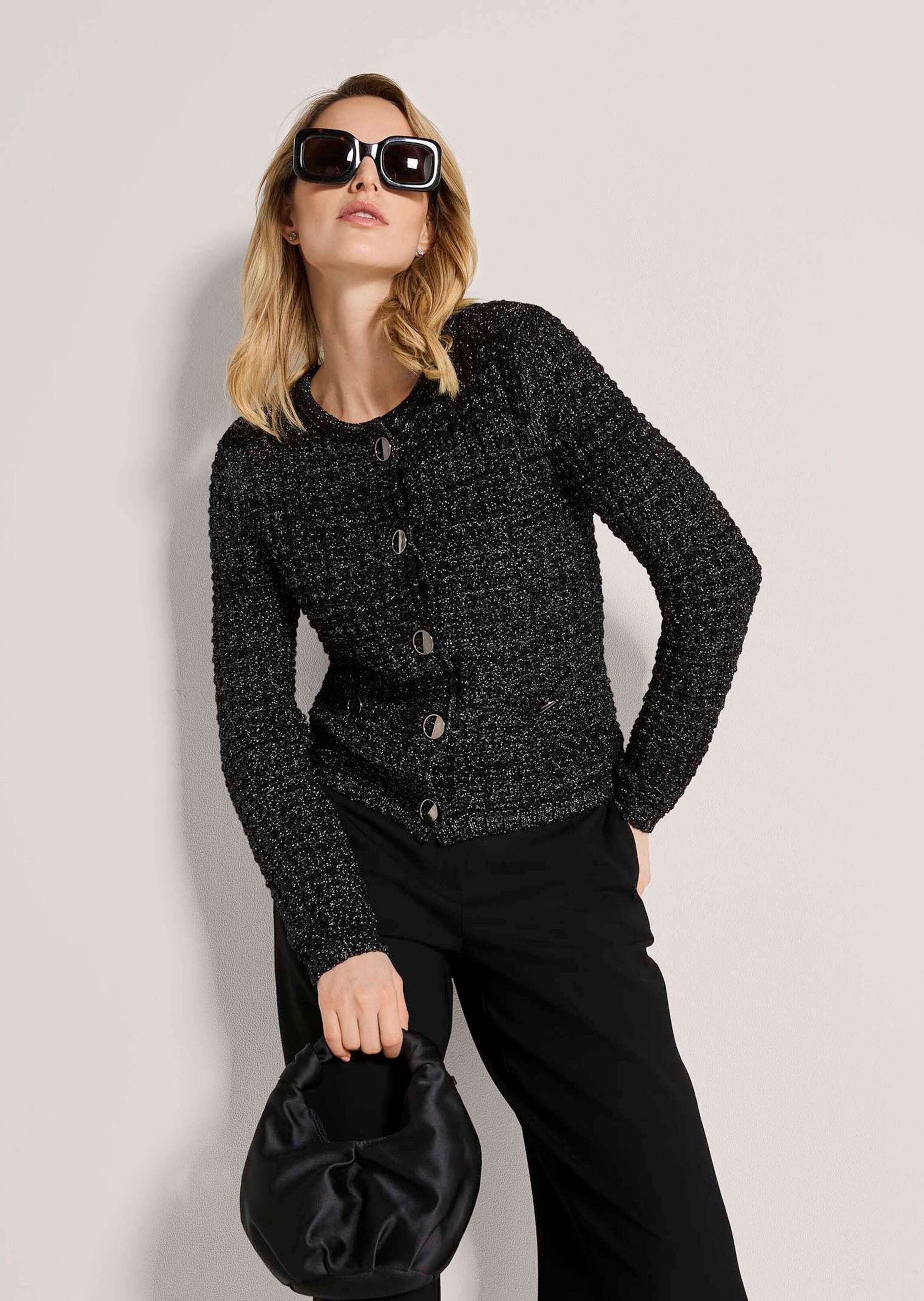 MADELEINE Strickjacke »Strickjacke Grobstrick-Cardigan mit Glanzgarn«