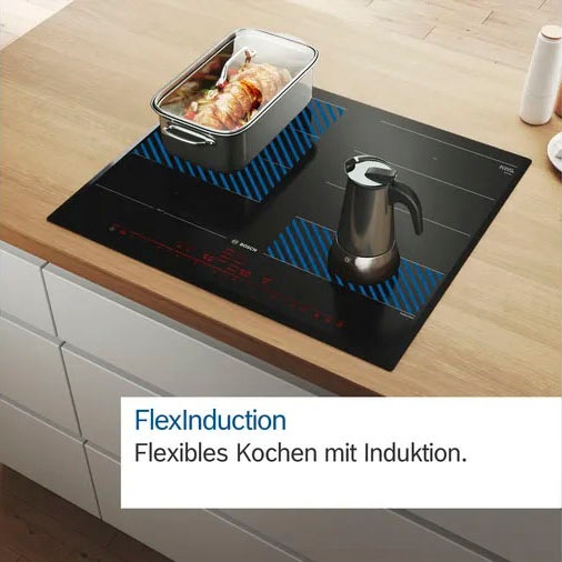 BOSCH Flex-Induktions-Herd-Set »HEB578BS1«, mit Backwagen, Pyrolyse-Selbstreinigung