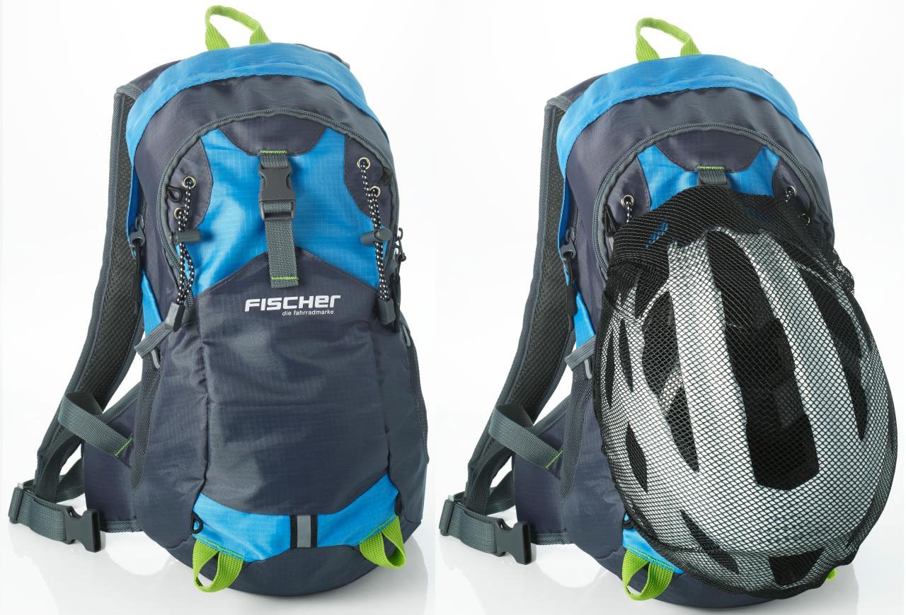 FISCHER Fahrrad Fahrradrucksack »Rucksack mit Helmnetz«, mit Helmnetz