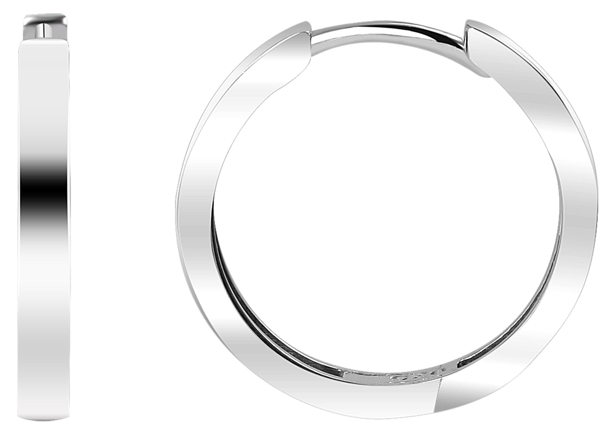 Adelia´s Paar Creolen »Damen Ohrringe ¿ Klappcreole aus 925 Silber«