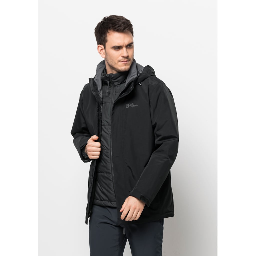 Jack Wolfskin 3-in-1-Funktionsjacke »BERGLAND 3IN1 JKT M«, mit Kapuze