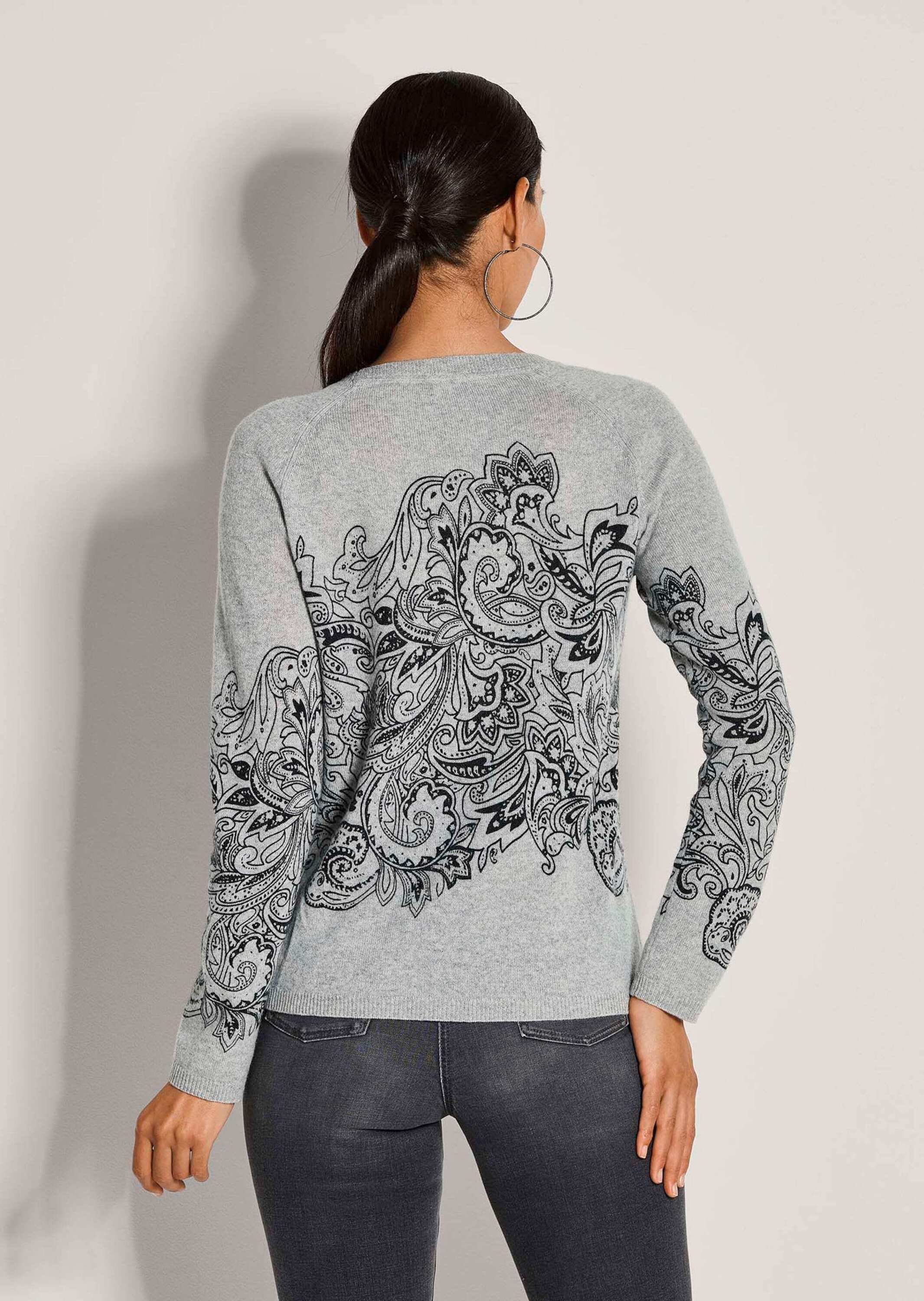 MADELEINE Longpullover »Kaschmirpullover Kaschmirpullover mit einzigartigem Print« Wertvoller Druck auf Kaschmir