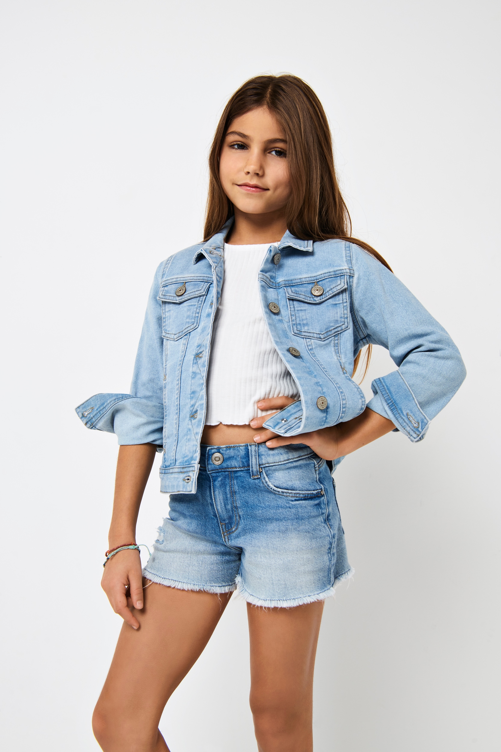 Kids Only Mädchen Jeansjacke »KONSARA« in klassischer in blau, Größe 122