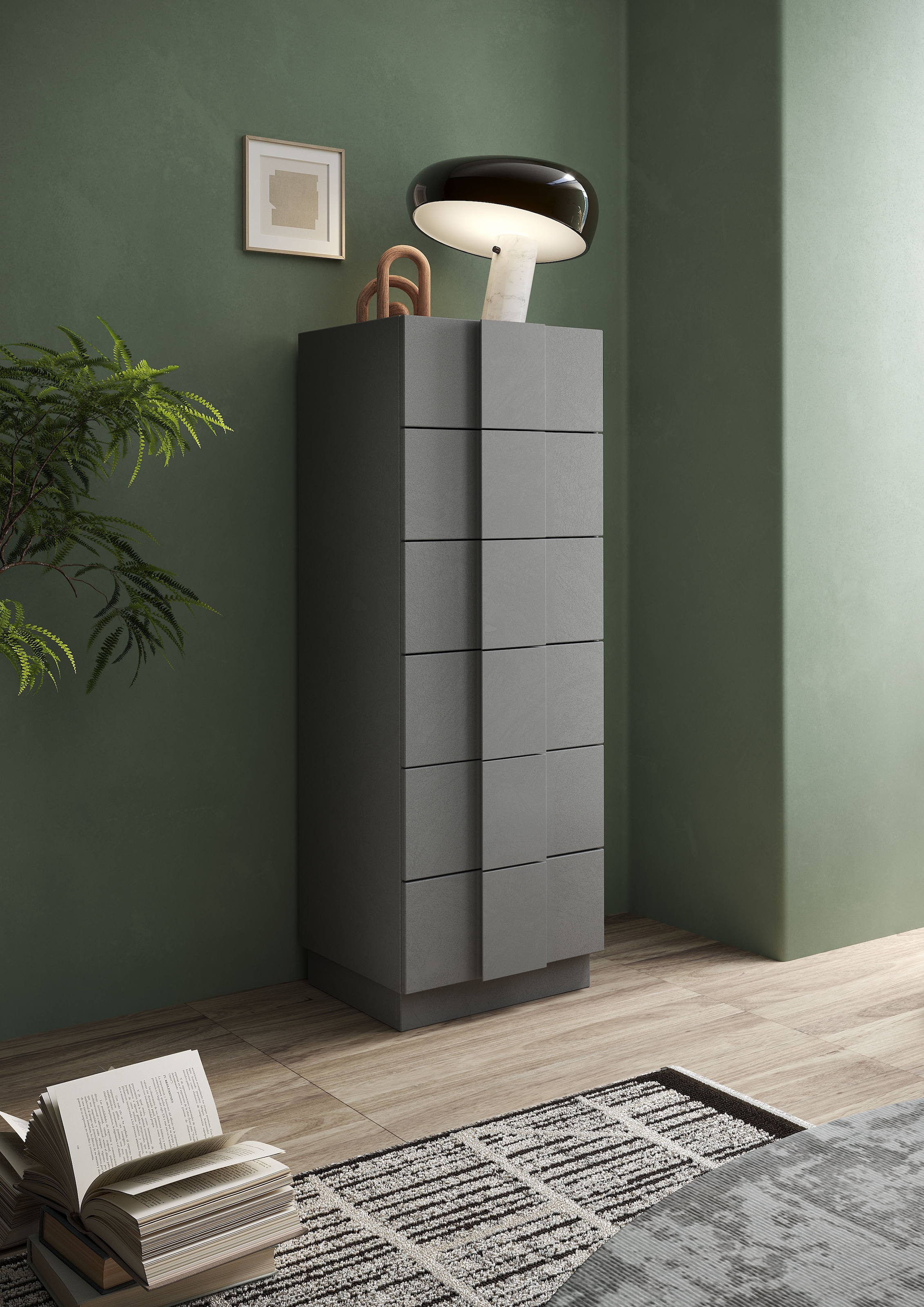 INOSIGN Schubkastenkommode »Jupiter, Kommode, Beistellkommode, Hochkommode, 6 Schubladen«