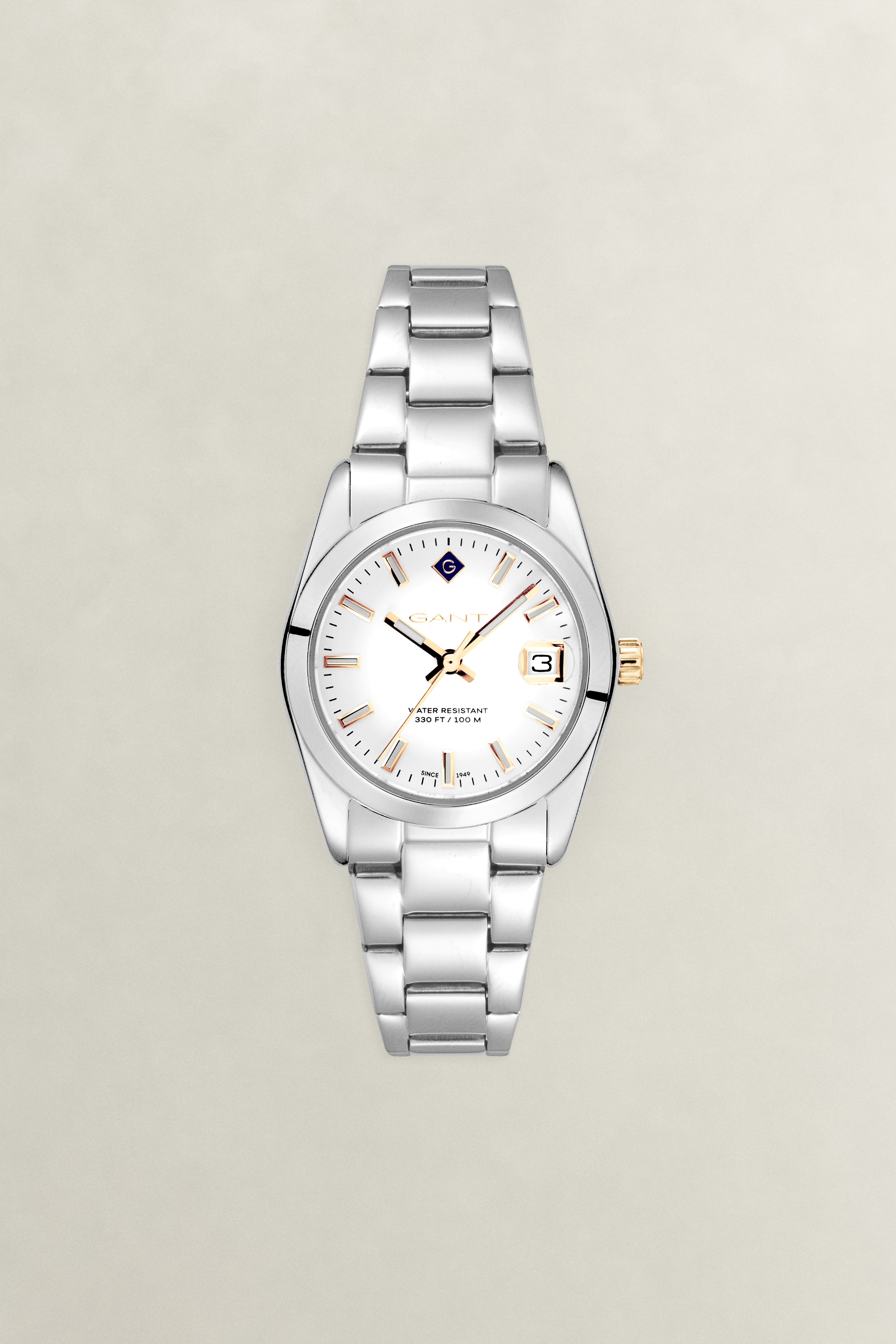Gant Quarzuhr »Everett Mini« Armbanduhr, Damenuhr, Edelstahlarmband, analog, Tag