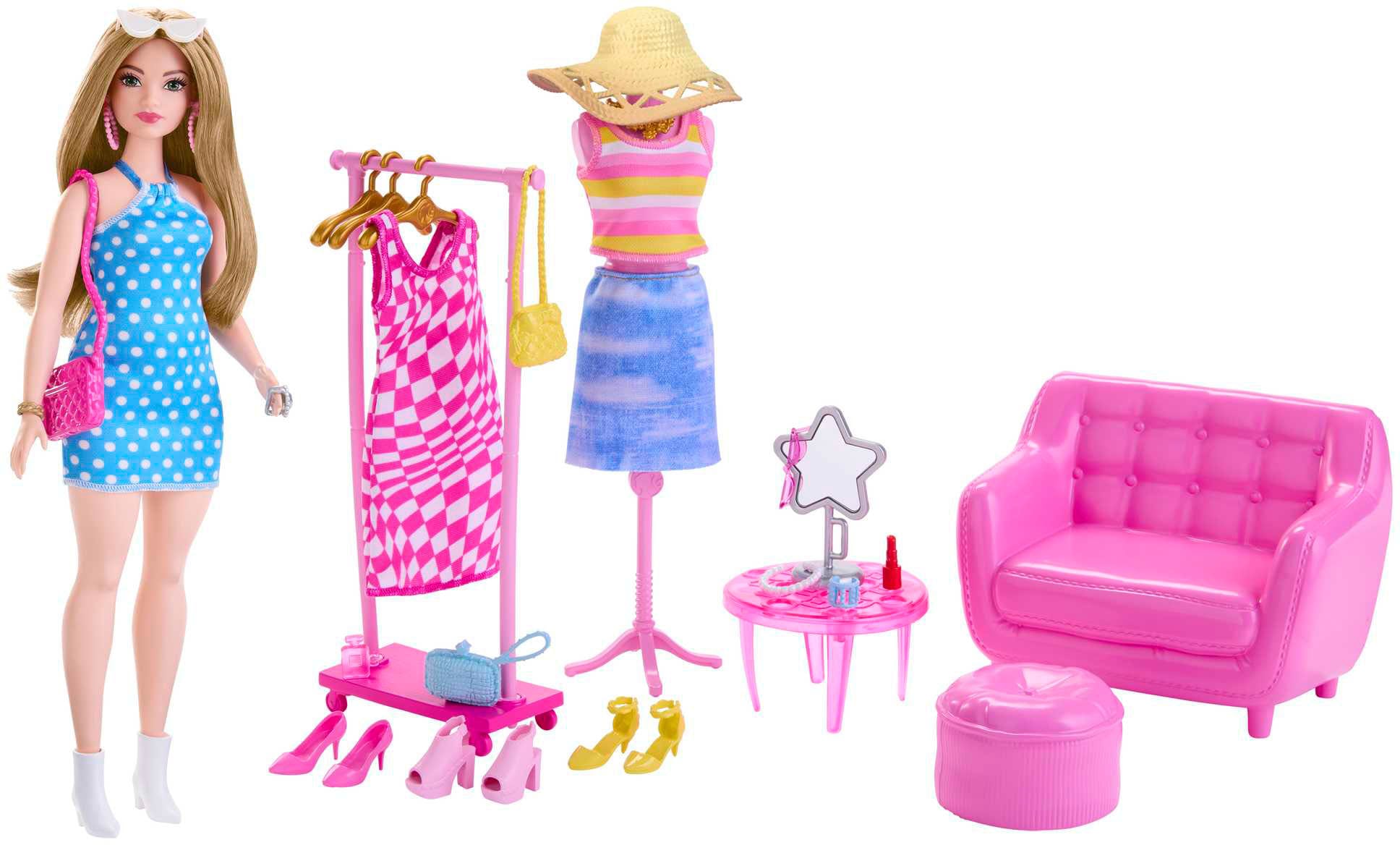 Barbie Anziehpuppe »und Modeset, Kleidung mit Kleiderschrankzubehör«