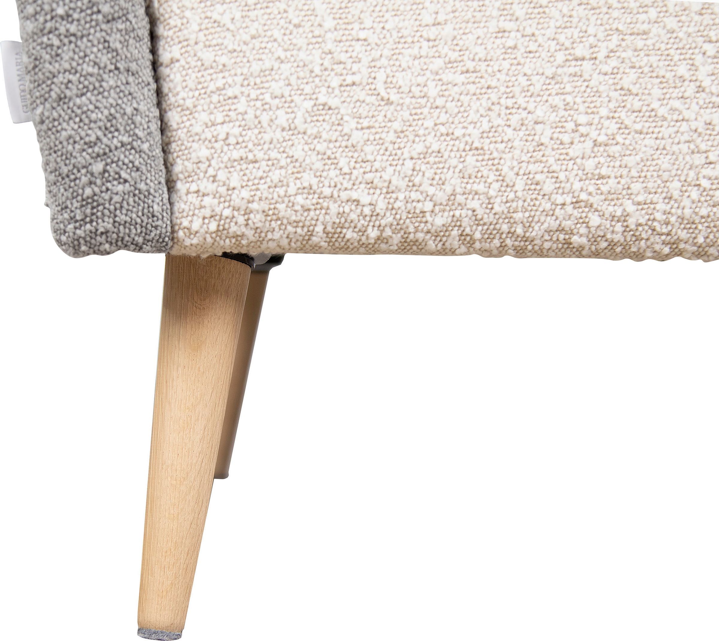 Home affaire Sessel »Salla Bezug Bouclé oder Struktur fein, Ohrensessel«, wahlweise mit oder ohne Hocker; großer Sessel: Maße B/T/H: 78/94/118cm
