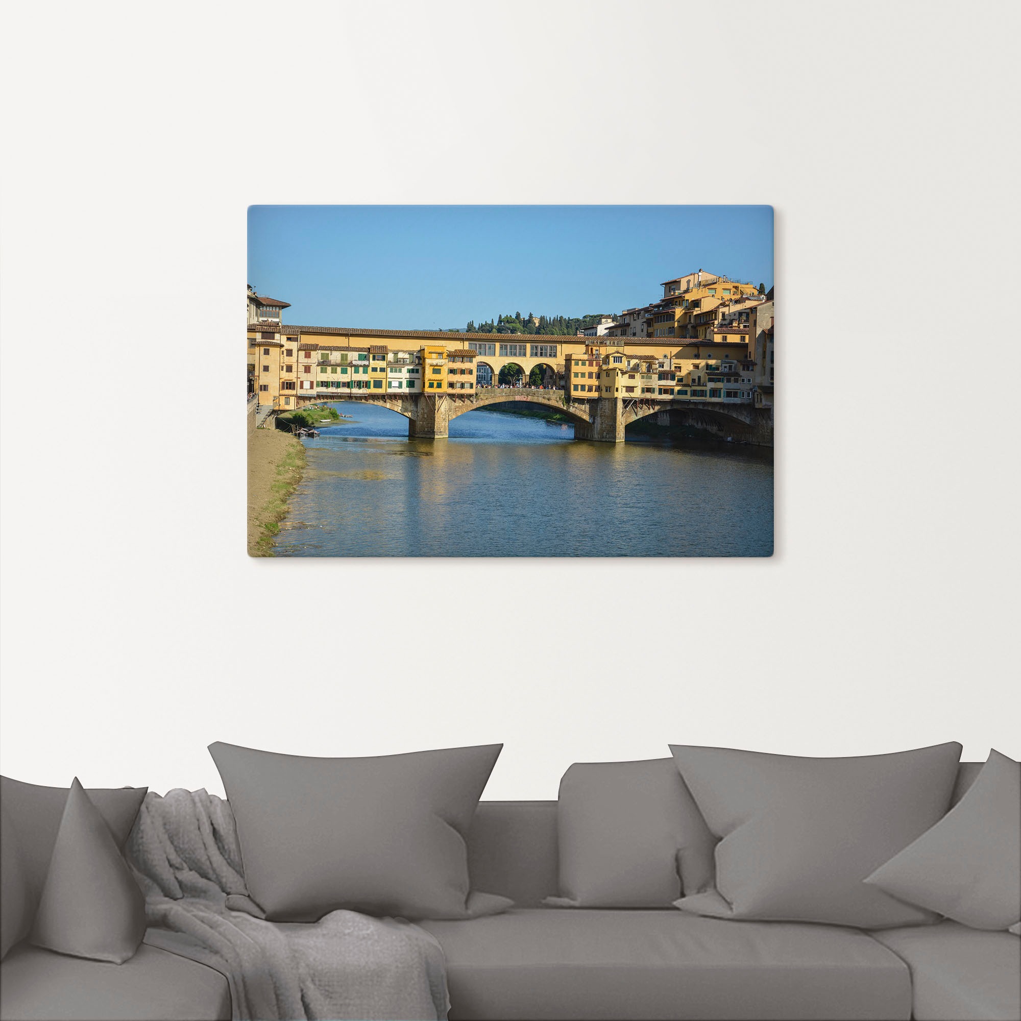 Artland Wandbild »Brücke Ponte Vecchio in Florenz«, Florenz, (1 St.), als Alubild, Leinwandbild, Wandaufkleber oder Poster in versch. Größen
