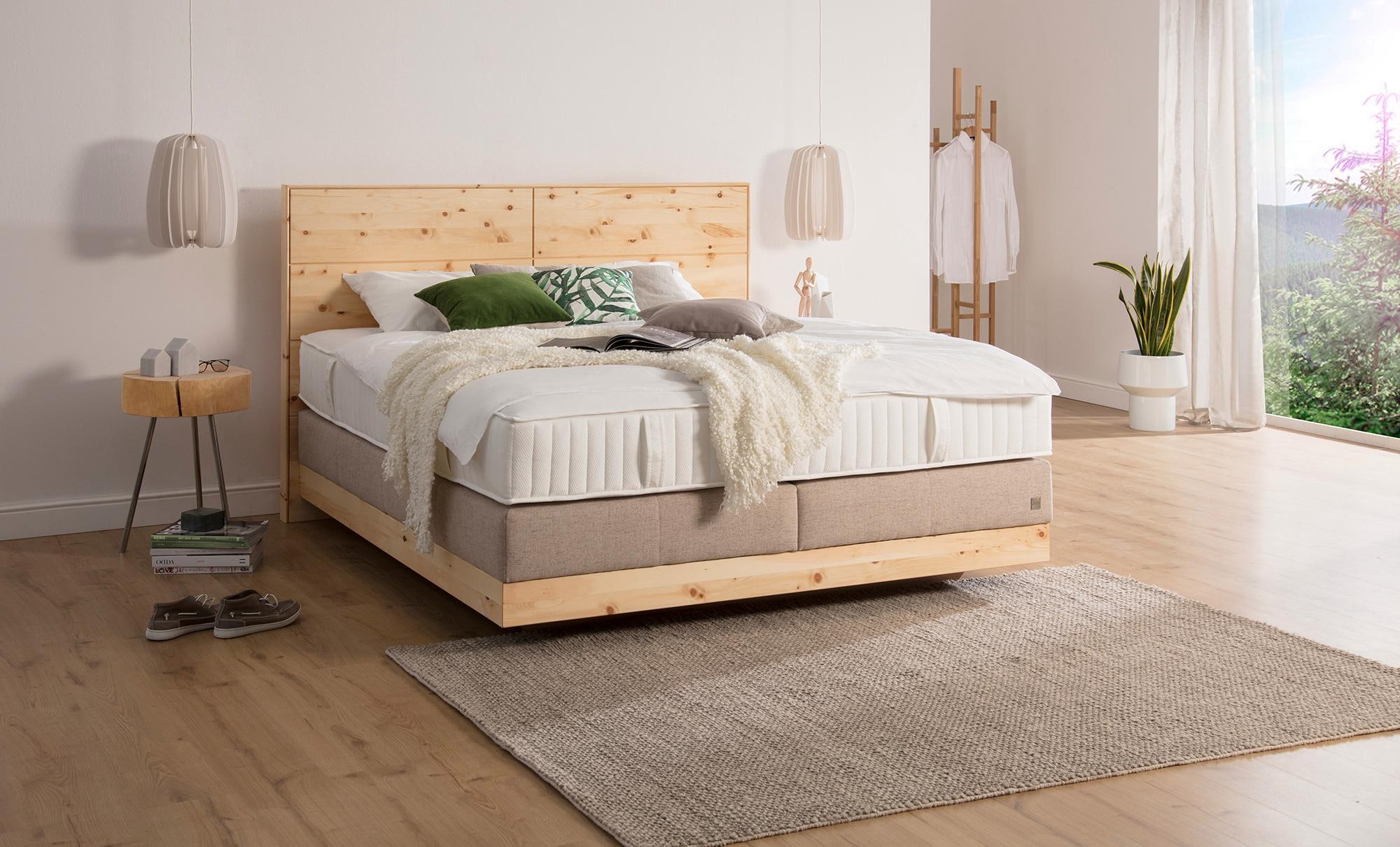 alina Boxspringbett »Chalet«, Grand Comfort TF 1000 PM, Zirbenholz natur geölt