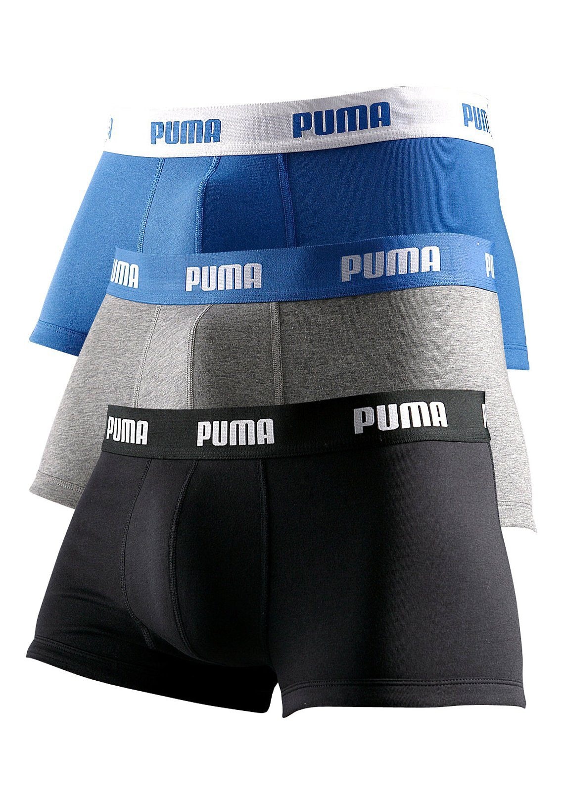 PUMA Hipster, (Packung, 3er-Pack), mit Logoschriftzug auf breitem Bund