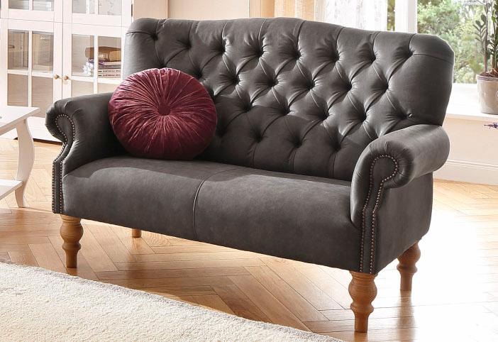 Home affaire Chesterfield-Sofa »Lord«, mit echter Chesterfield-Knopfheftung und Ziernägeln