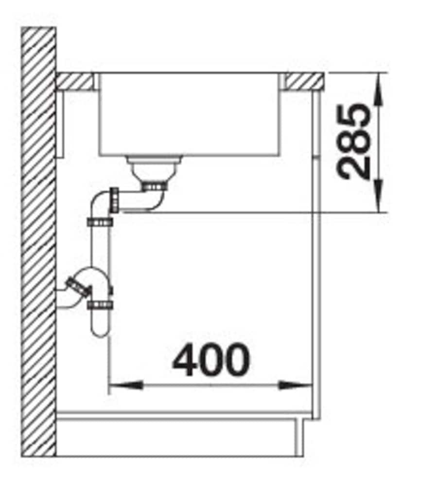 Blanco Edelstahlspüle »SOLIS 450-IF« 1 Stk. tlg. zum wechselseitigen Einbau geeignet