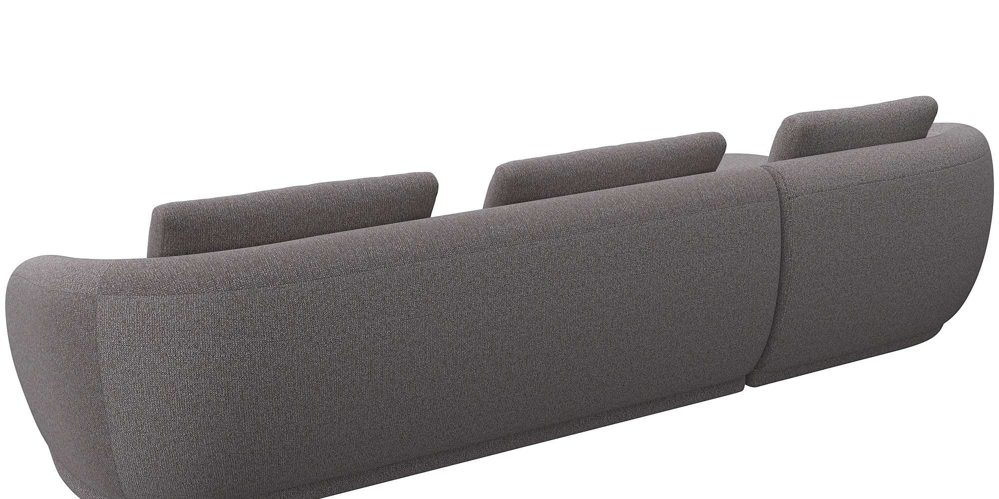 FLEXLUX Wohnlandschaft »Torino, rund, L-Form, Sofa-Ecke mit Recamiere, Longchair-Sofa«, Modernes, organisches Sofa-Design, Kaltschaum, Wellenunterfederung