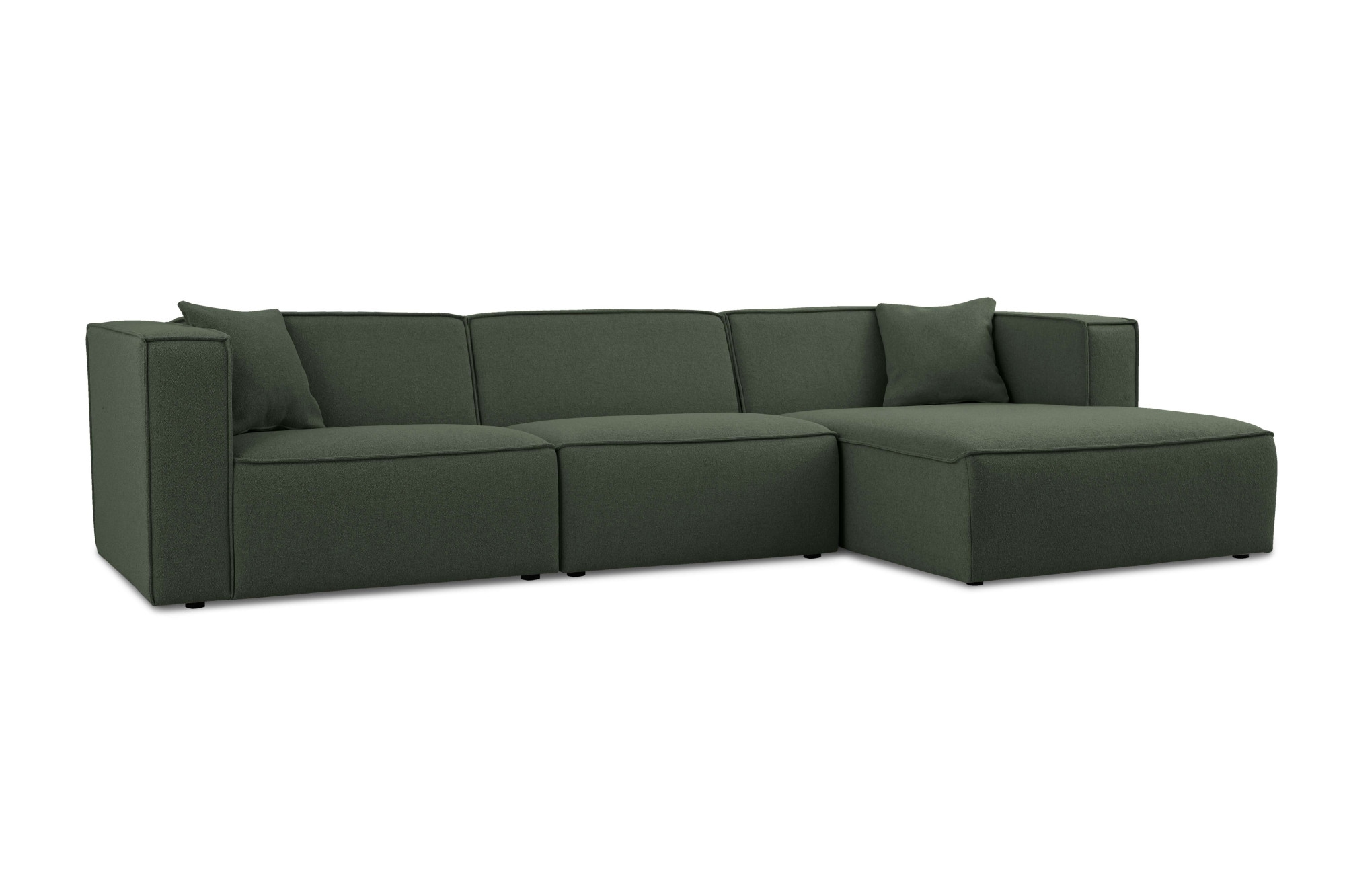 OTTO home Ecksofa »Tammie«, Breite 312 cm, Webstoff fein, bodentief, mit Wellenunterfederung