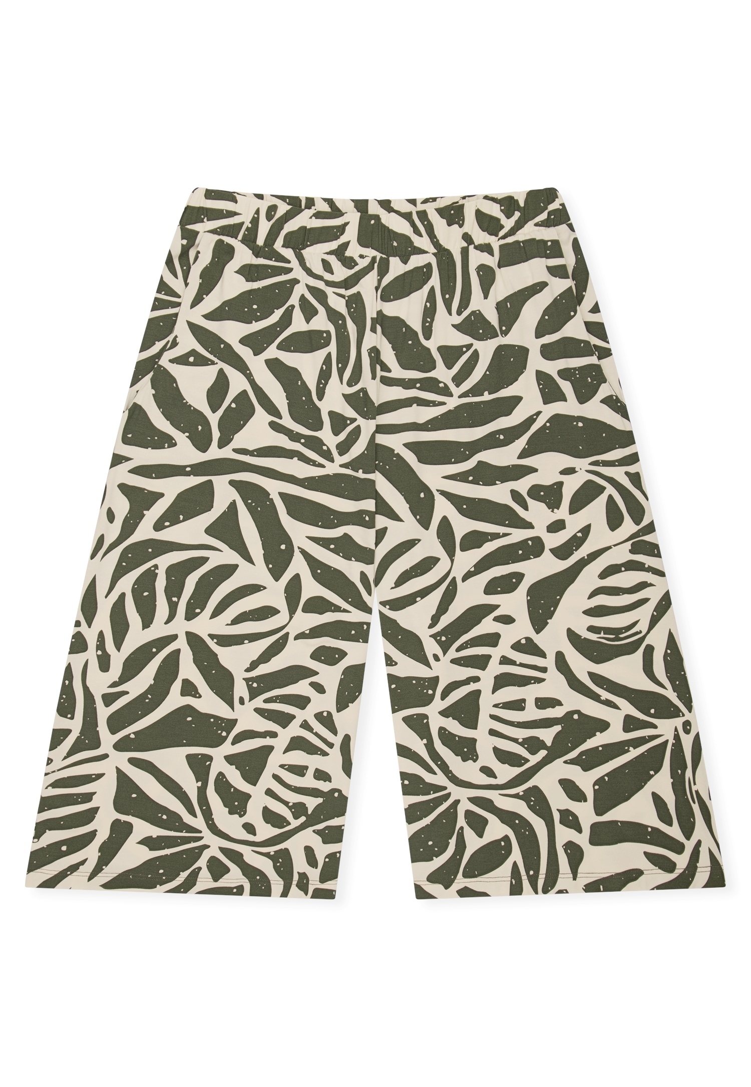 Schiesser Pyjama »Selected Premium« 2 U-Boot-Ausschnitt, 3/4-lange Hose im Culotte-Schnitt