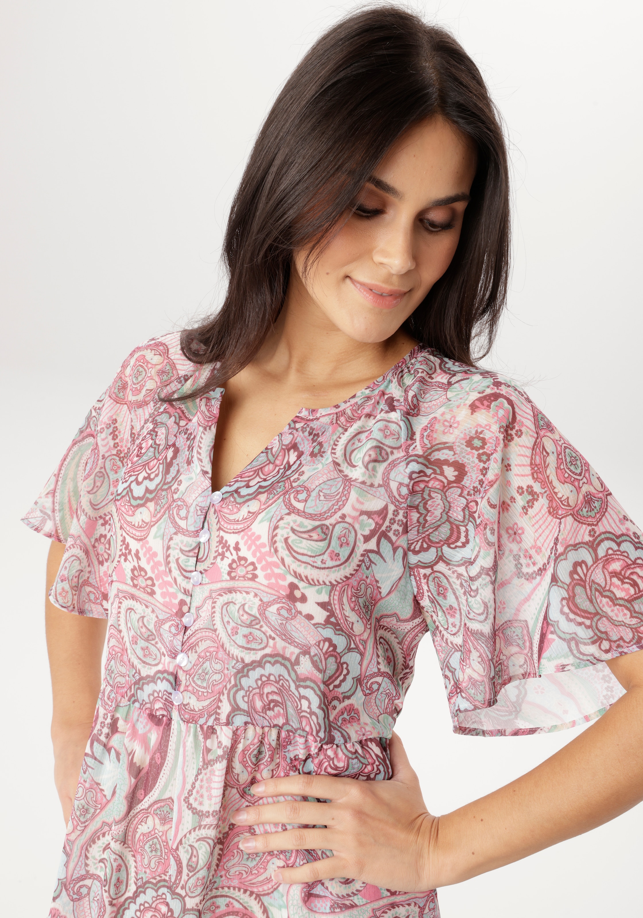 Aniston SELECTED Maxikleid mit verspieltem Paisleymuster - NEUE KOLLEKTION