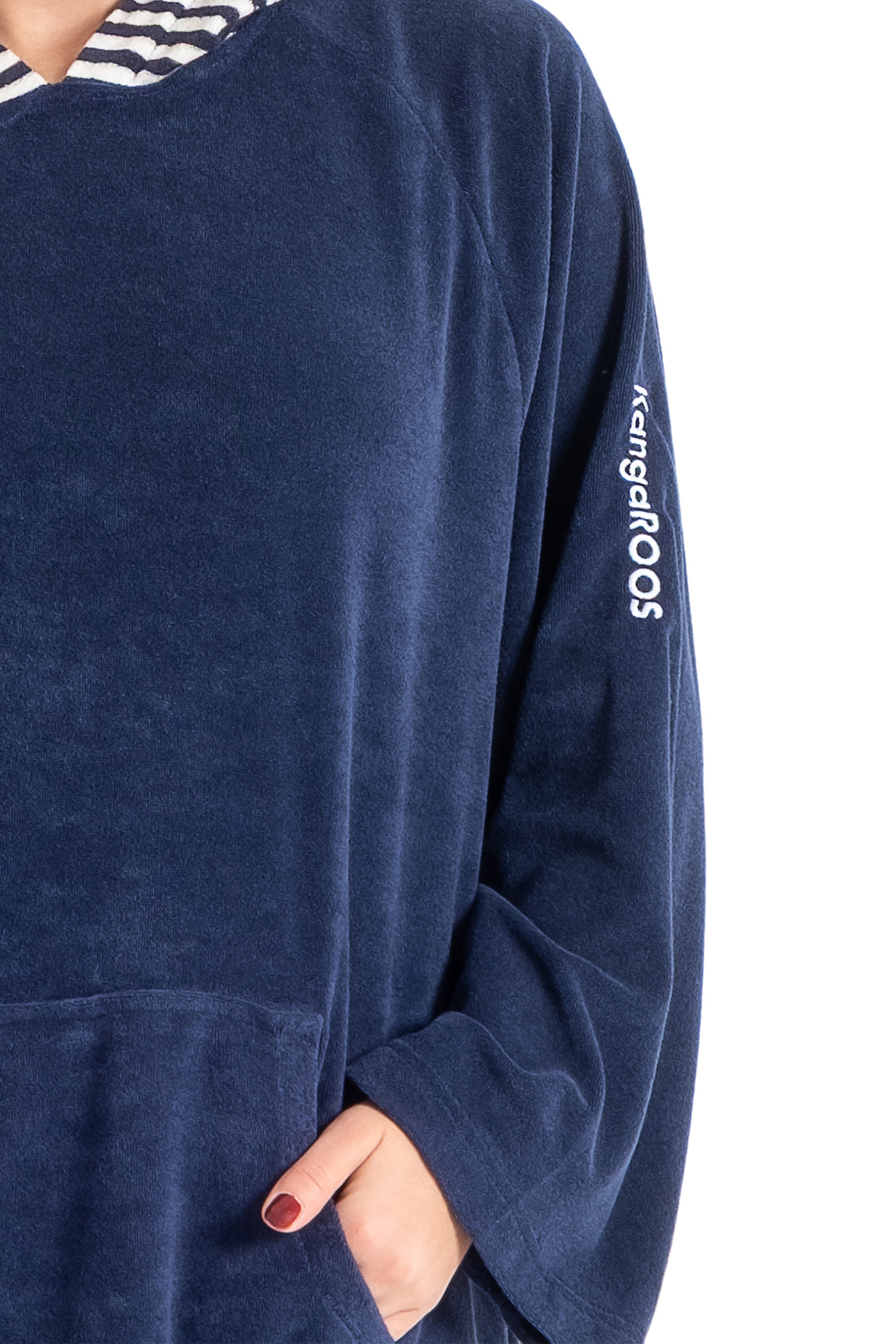 KangaROOS Badeponcho »Dalia Surfponcho, ideal für Sauna, Spa & im Urlaub« 1 Stk. weich, Uni-Farben mit Streifen, leicht, Unisex, für Damen und Herren