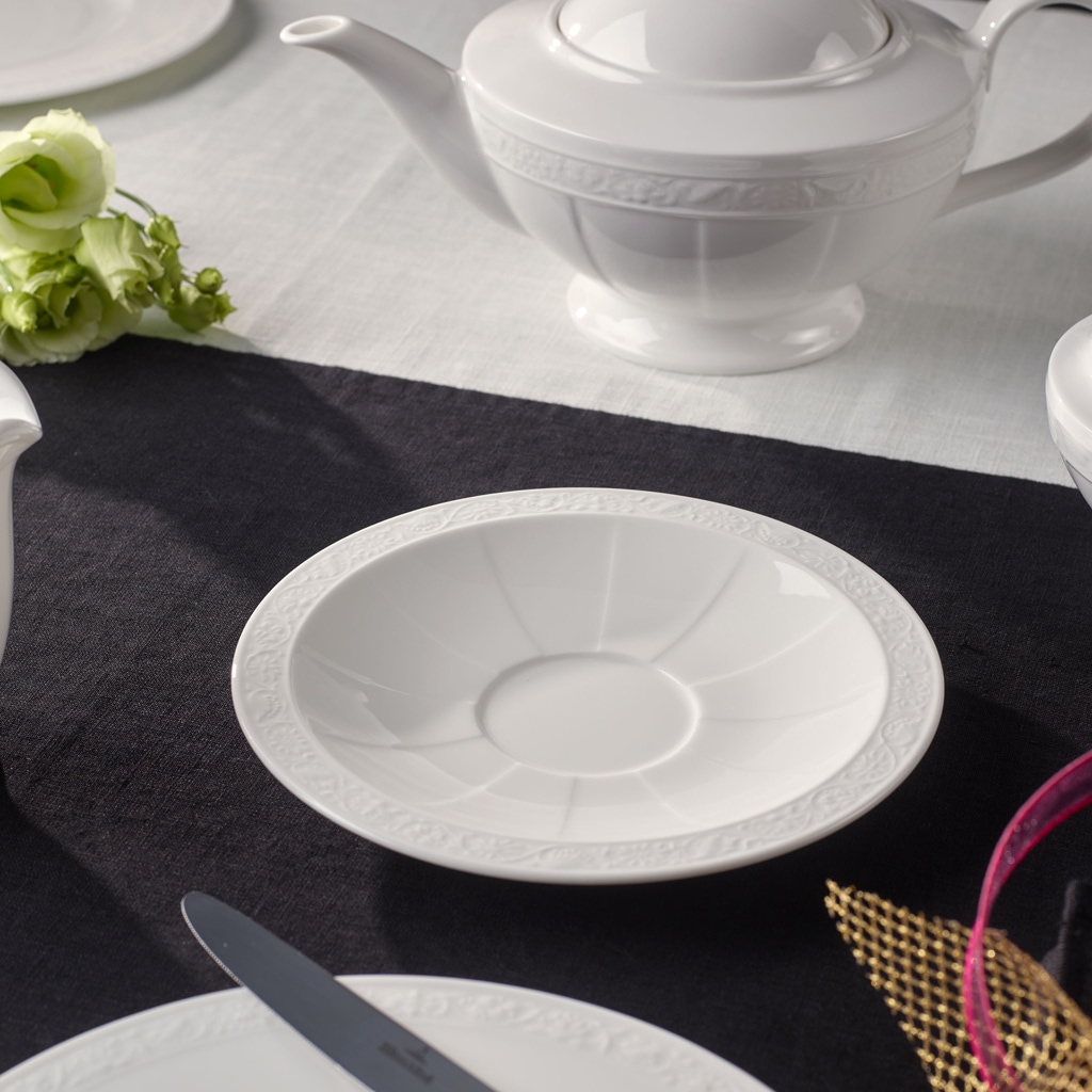 Villeroy & Boch Tasse »Cappuccinotassen mit Untertassen White Pearl 310 ml 6er Set weiß«