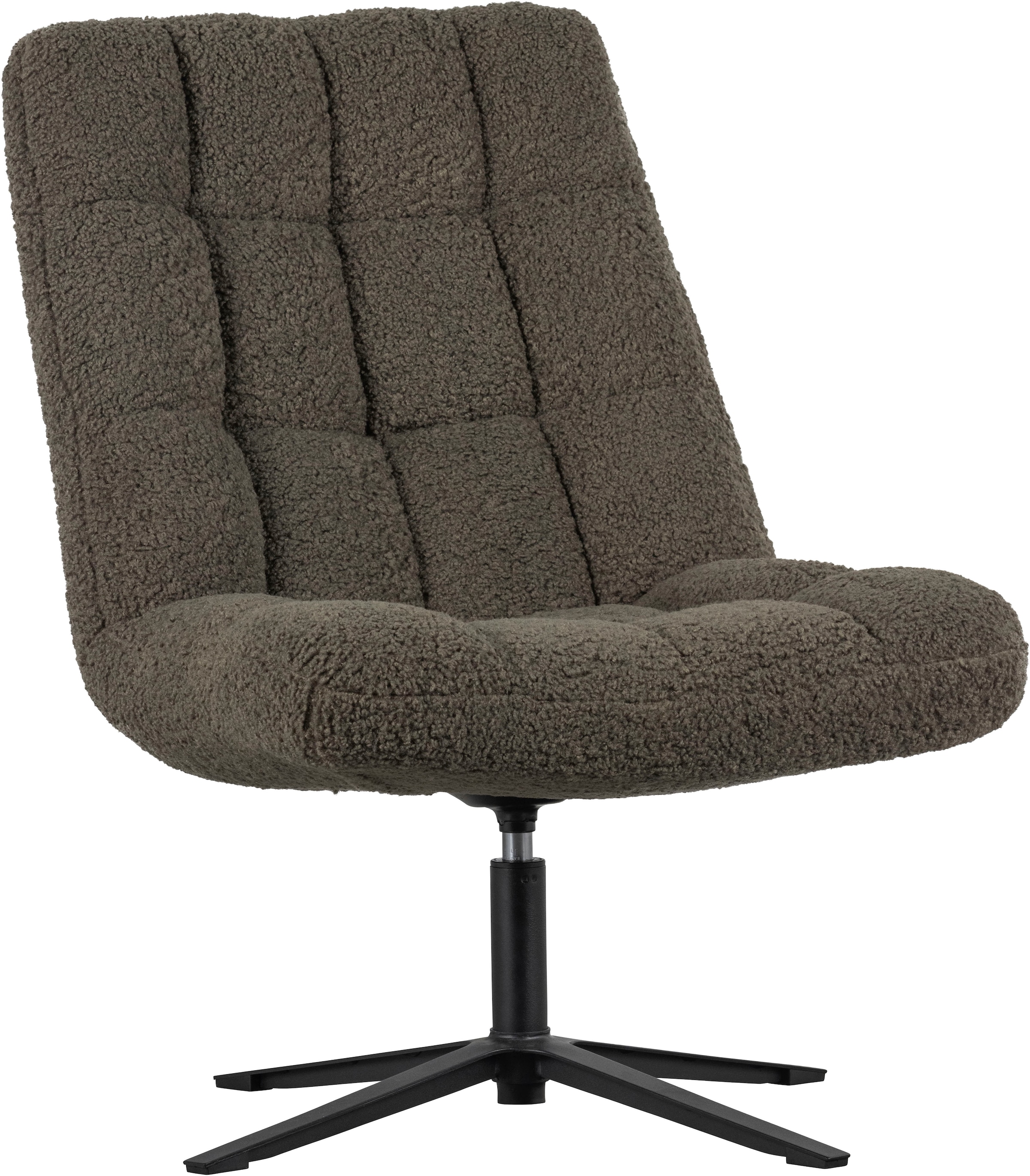WOOOD Drehsessel »Job mit Teddy-Bezug und Drehmechanismus B 70 x T 85 x H 101 cm« Sehr hohe Verschleißfestigkeit, Tragkraft 140 kg, 360° Drehmechanismus