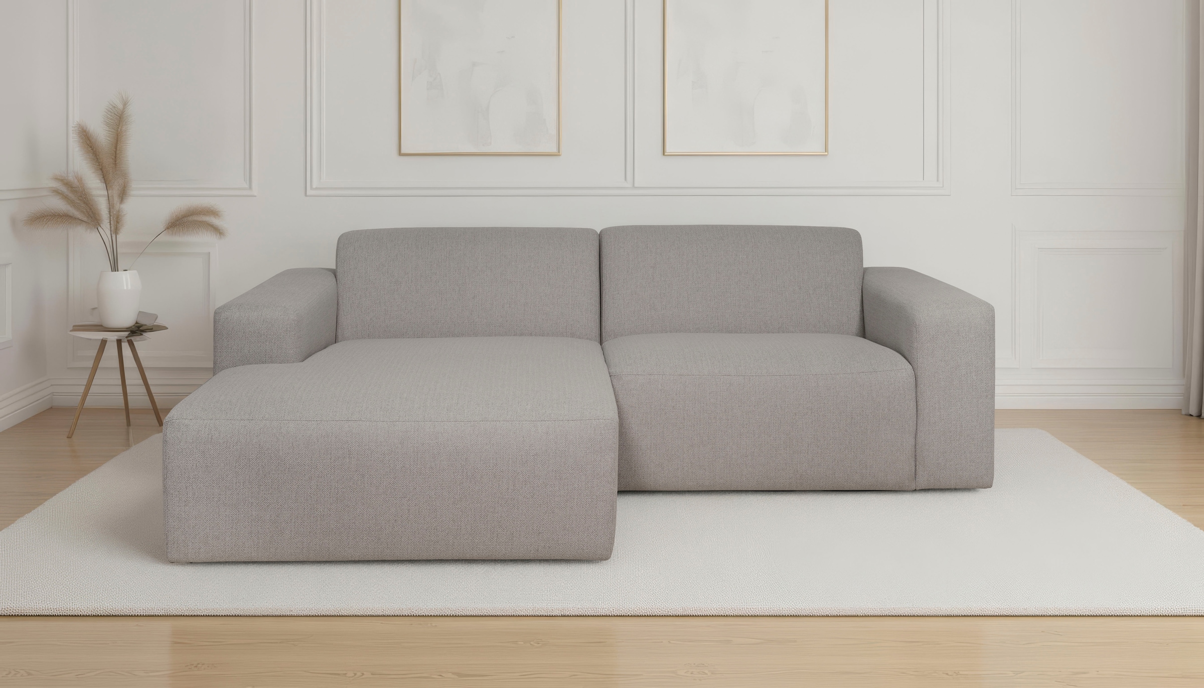 OTTO home Ecksofa »Koa, 228 cm, L-Form, Modulsofa in Cord, Chenille, Struktur, Webstoff« Designsofa, weicher Lounge-Sitzkomfort, Welleunterfederung, bodentief