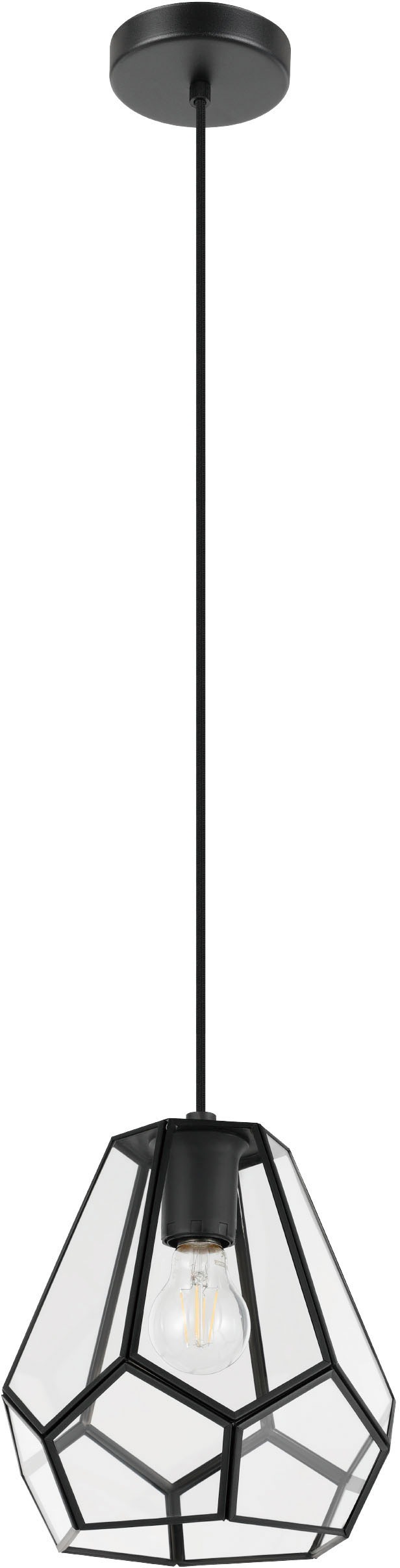 EGLO Hängeleuchte »MARDYKE« E27 1 Stk. Hängeleuchte in schwarz aus Stahl  -  exkl. E27 - 40W