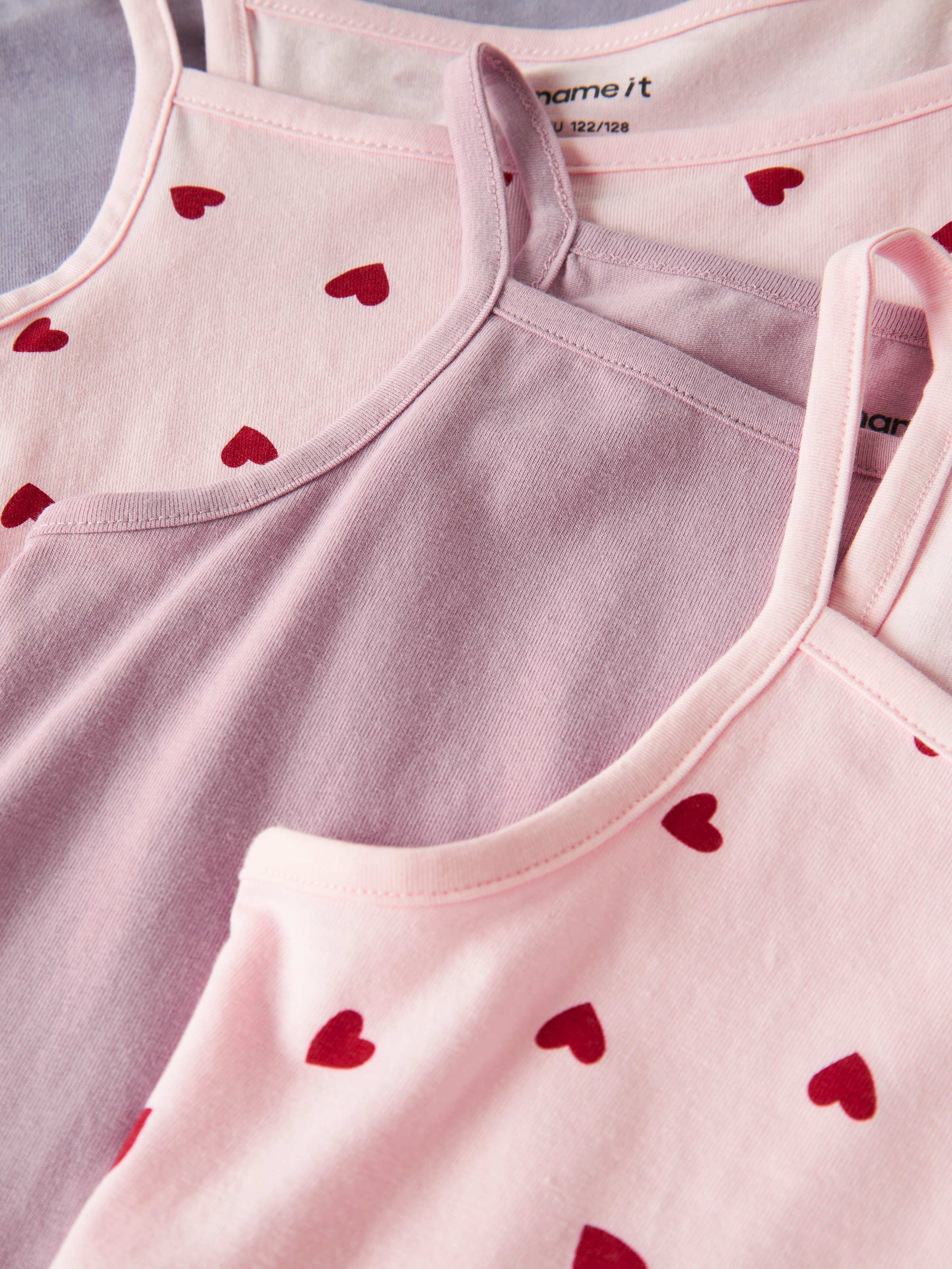 Name It Unterhemd »NKFSTRAP für Mädchen mit Stretchkomfort im 4er-Pack« Packung, 4 Stk. bedruckt, casual, regular fit, Baumwollmischung, Rundhals